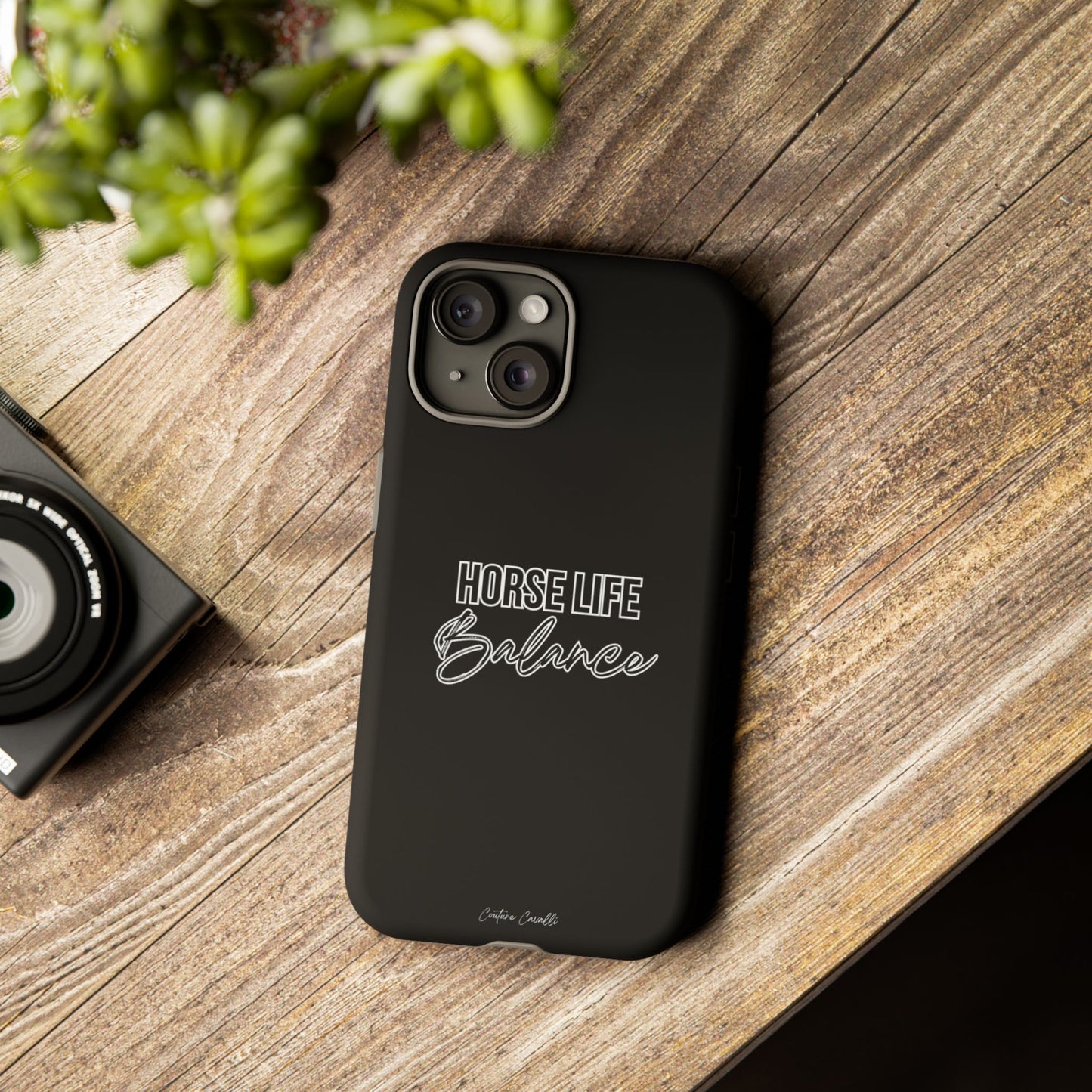 Phone Case - "Horse Life Balance" Glossy Tough Protective Case for Equestrians
