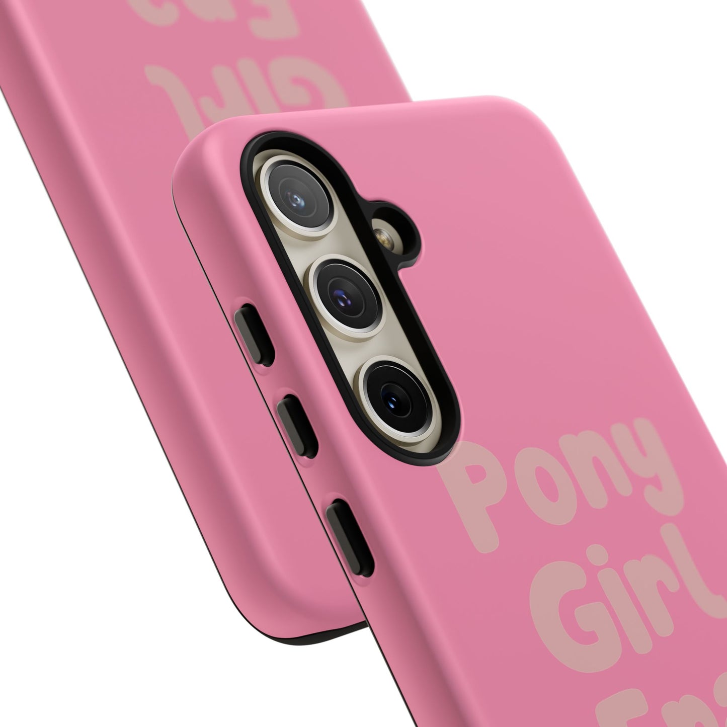 Pony Girl Era Phone Case — Pink Retro Text Protective Tough Case