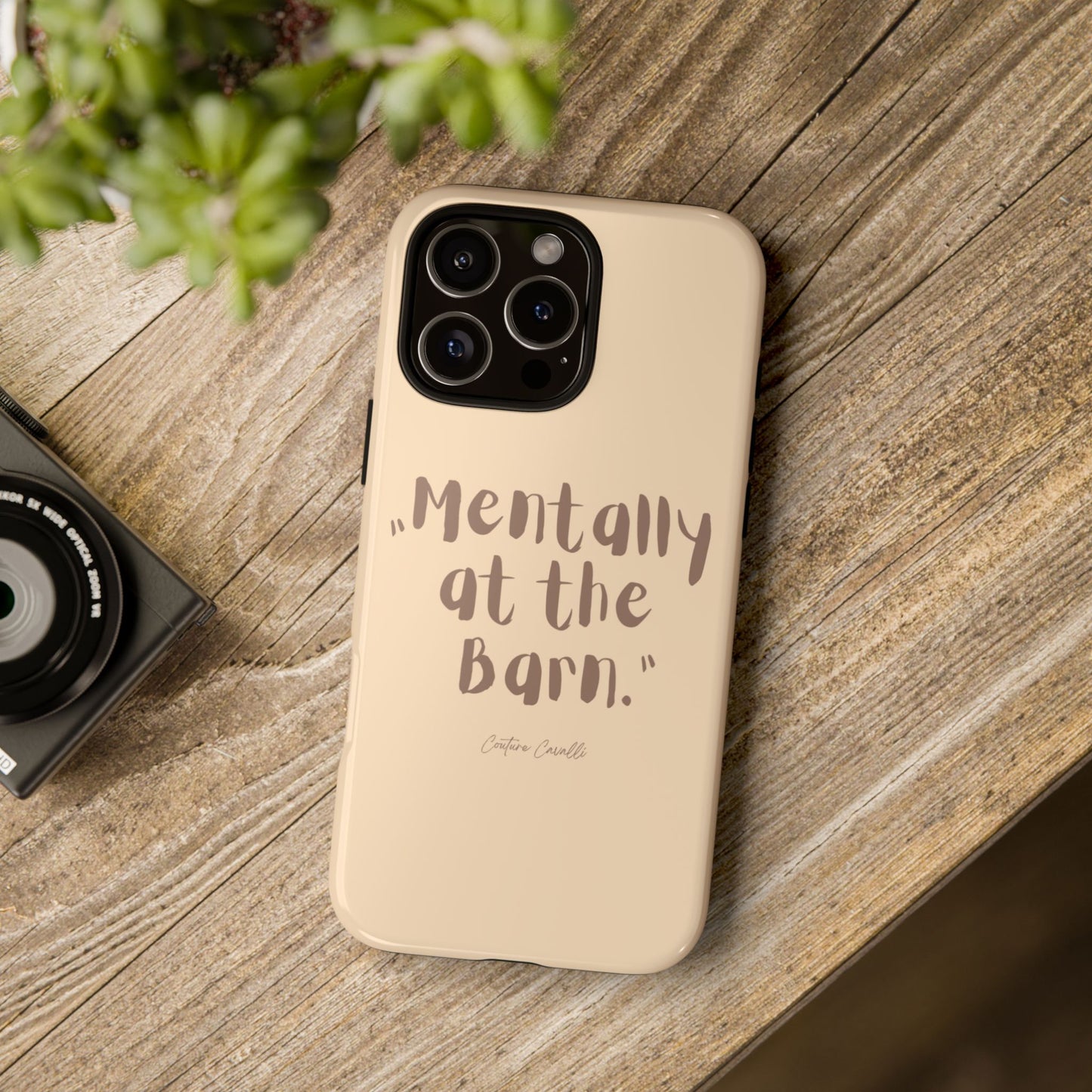 Phone Case — "Mentally at the Barn" Rustic Farmphone Protective Cover