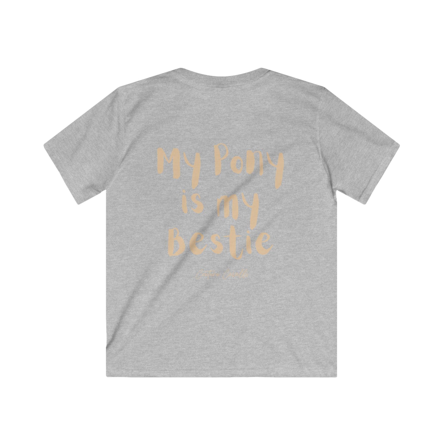 Kids Tee — "My Pony Is My Bestie" Cute Horse Shirt for Little Girls