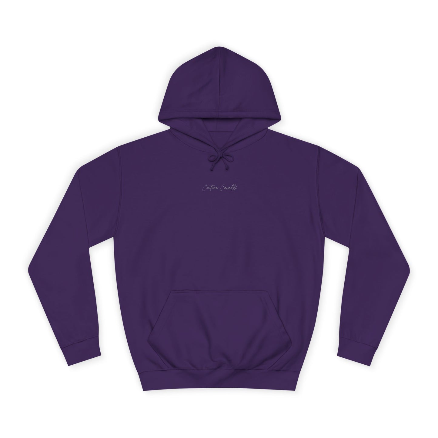 College Hoodie — 'PONY FIRST.' Metallic Back Print, Casual Campus Pullover