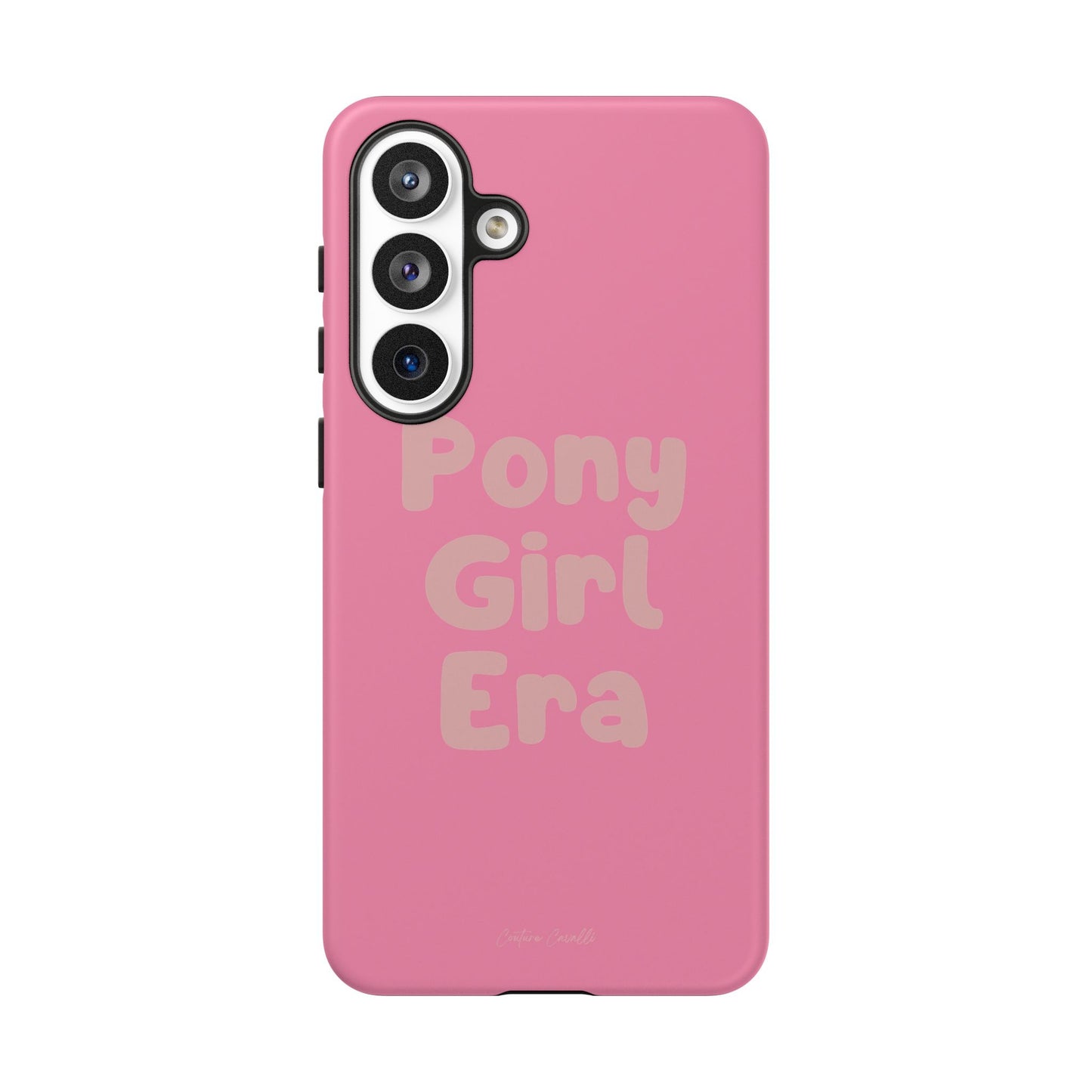 Pony Girl Era Phone Case — Pink Retro Text Protective Tough Case