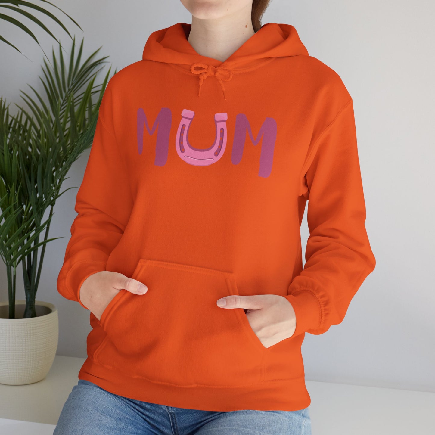 MUM Reitsport Hoodie personalisiert mit Pferdename – Pink Horse Mum Hoodie – Geschenk für stolze Pferde-Mama