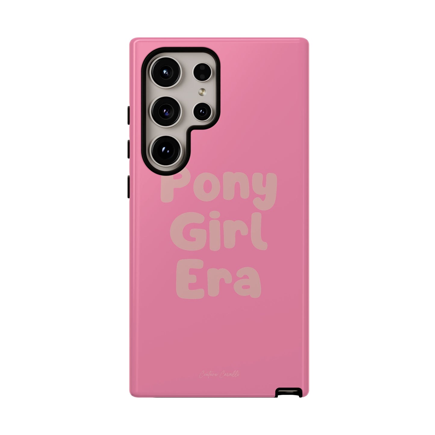 Pony Girl Era Phone Case — Pink Retro Text Protective Tough Case