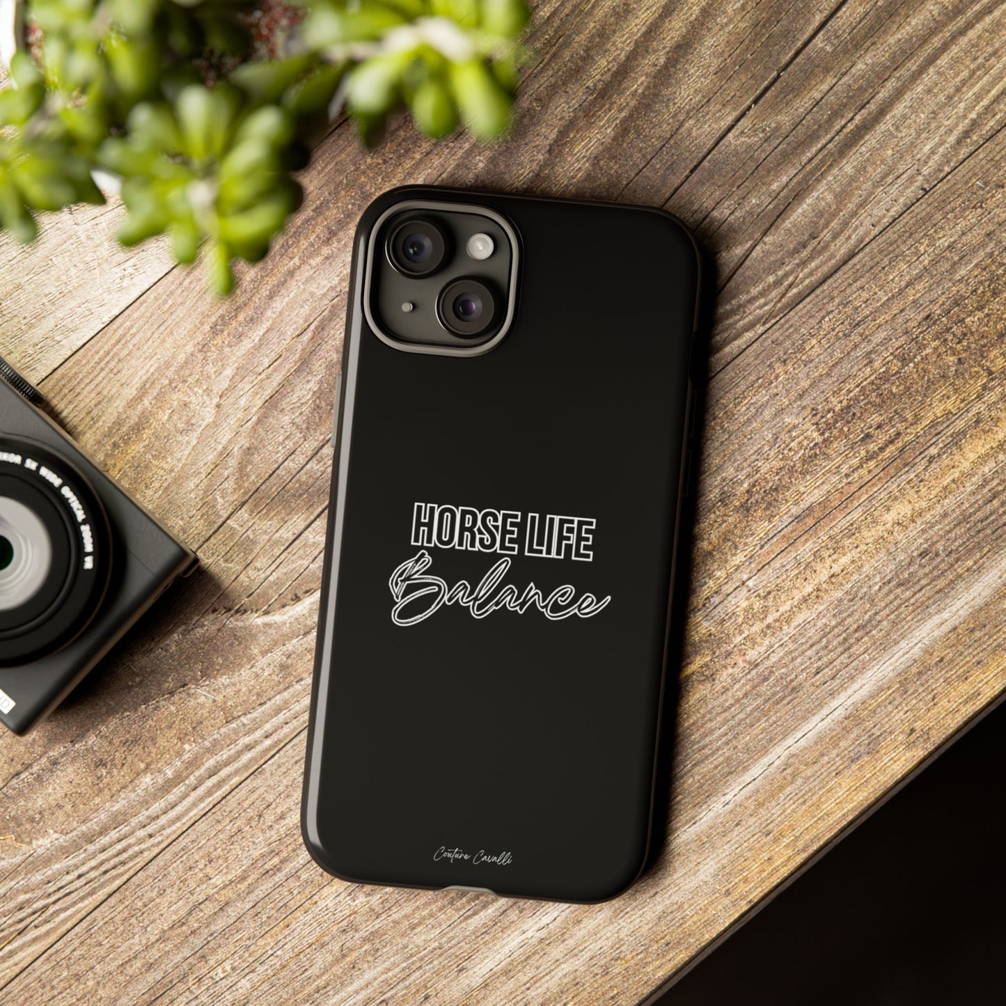 Phone Case - "Horse Life Balance" Glossy Tough Protective Case for Equestrians