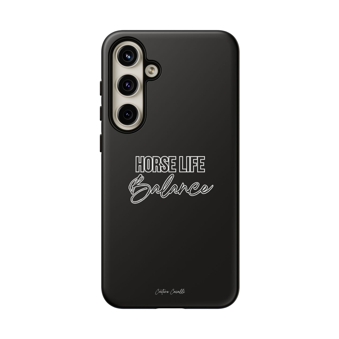 Phone Case - "Horse Life Balance" Glossy Tough Protective Case for Equestrians