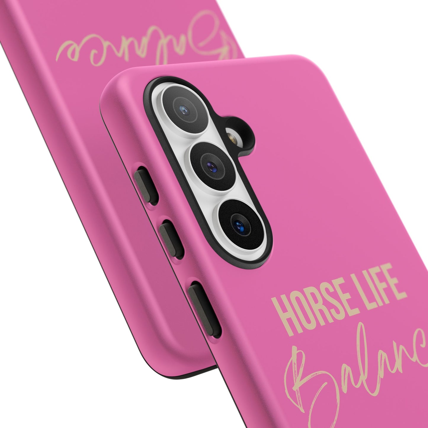 Horse Life Balance Phone Case - Pink Tough Protective Cover