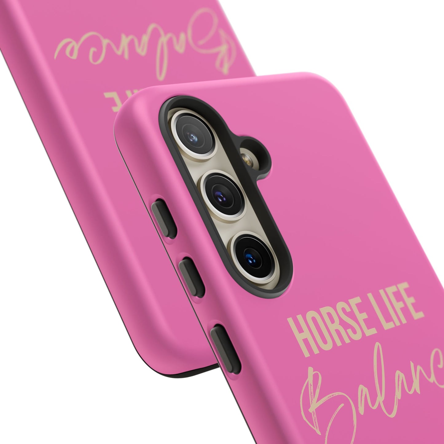 Horse Life Balance Phone Case - Pink Tough Protective Cover