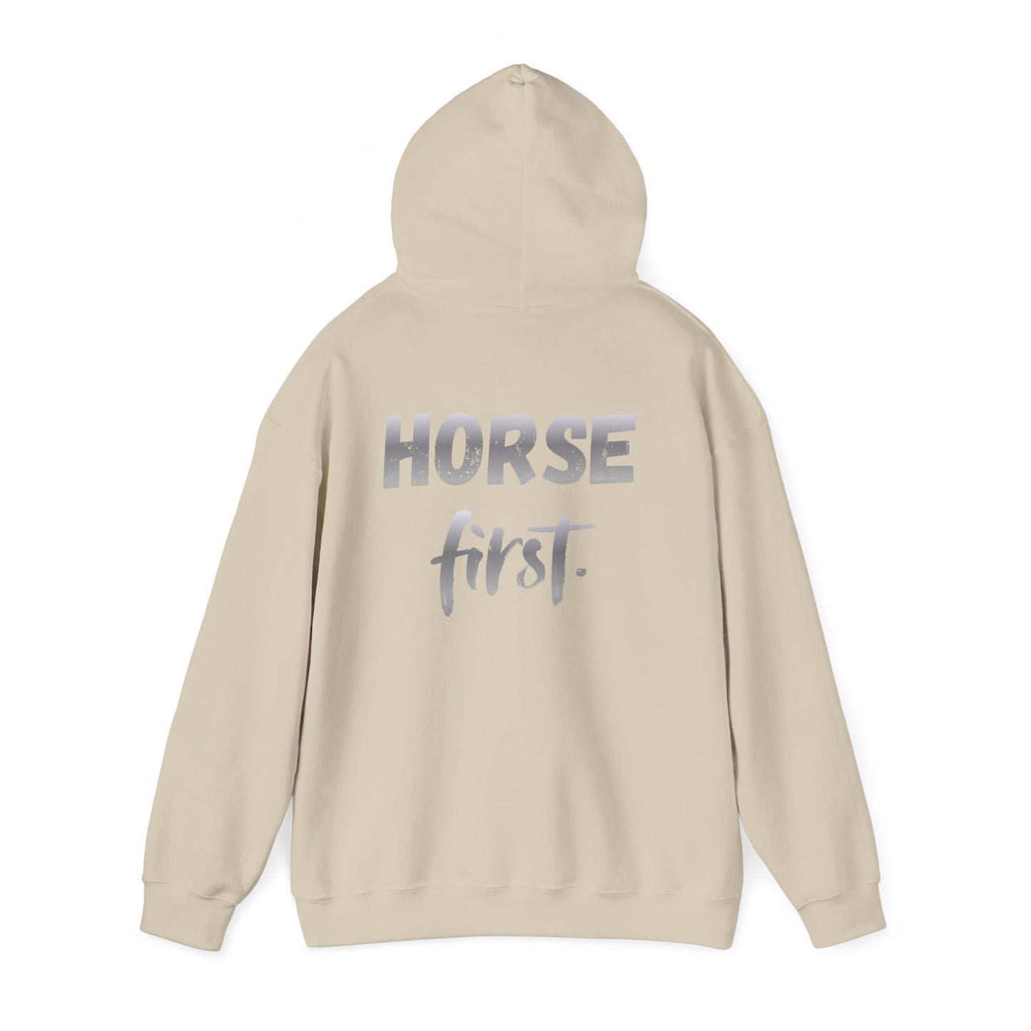 Horse First Hoodie — Equestrian Graphic Hooded Sweatshirt