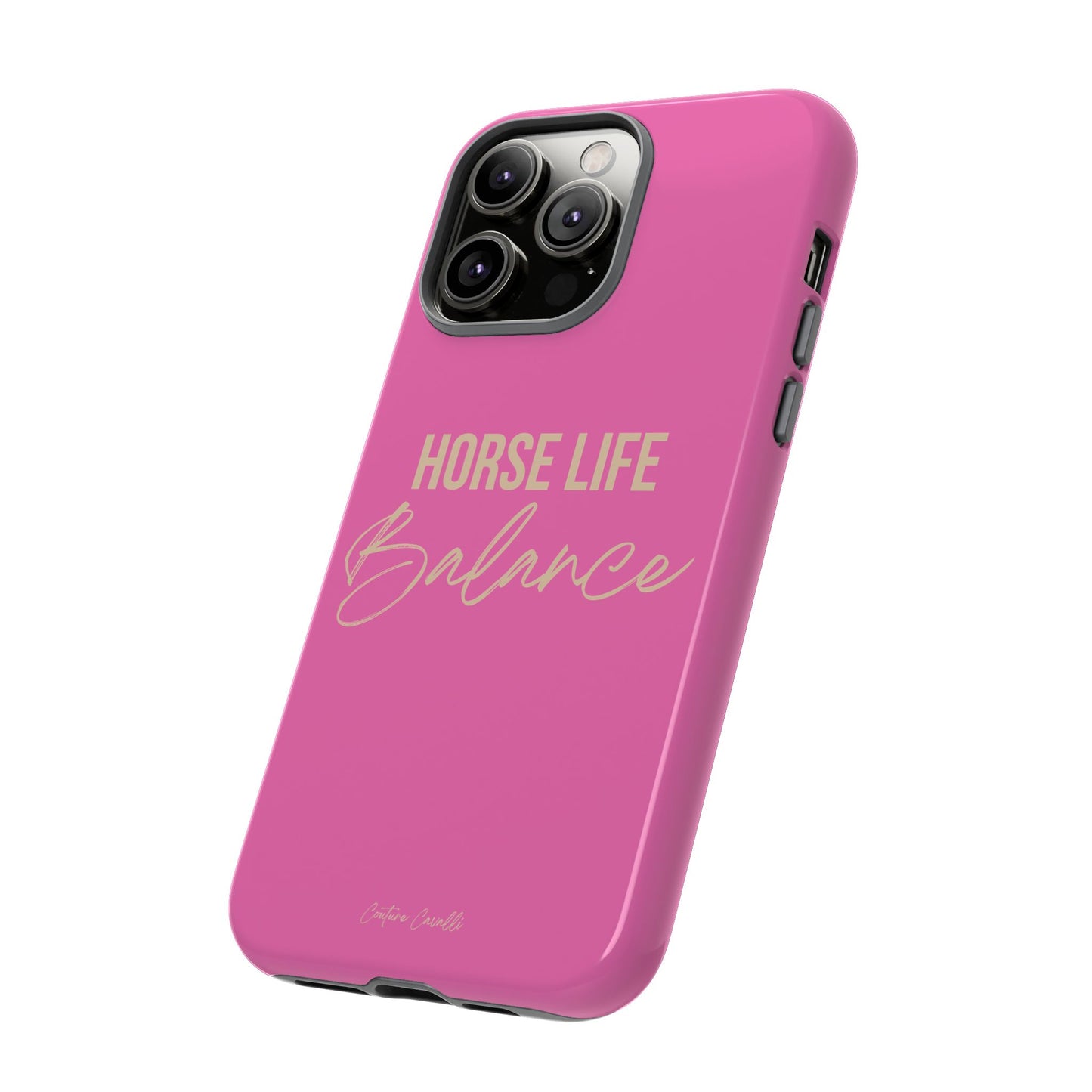 Horse Life Balance Phone Case - Pink Tough Protective Cover
