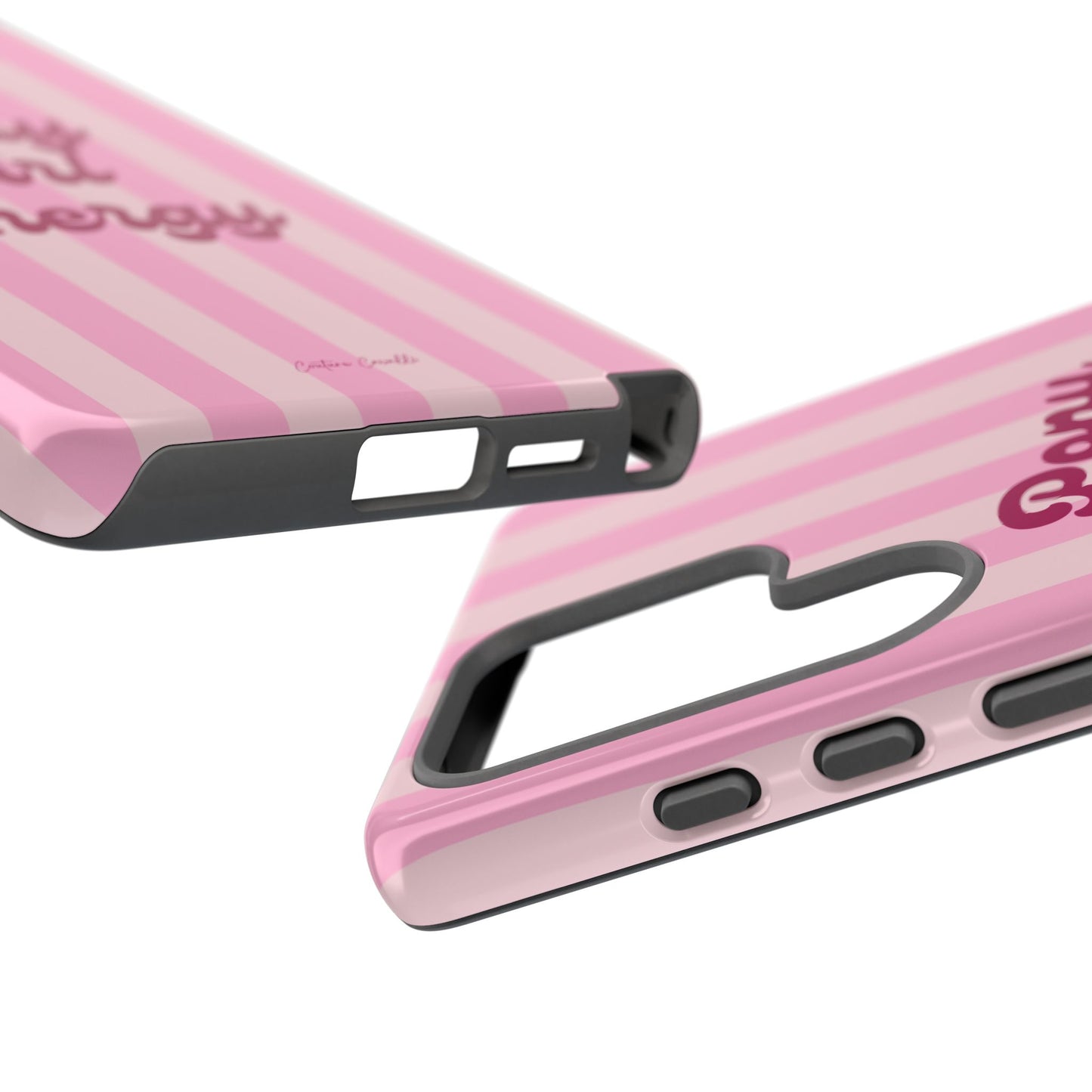 Pony Girl Energy Tough Phone Case — Pink Striped Protective Cover