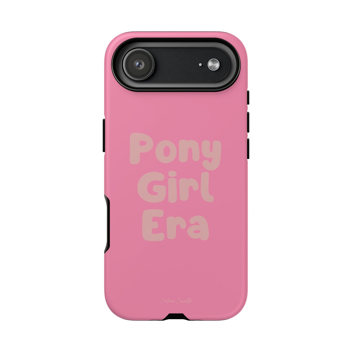 Pony Girl Era Phone Case — Pink Retro Text Protective Tough Case