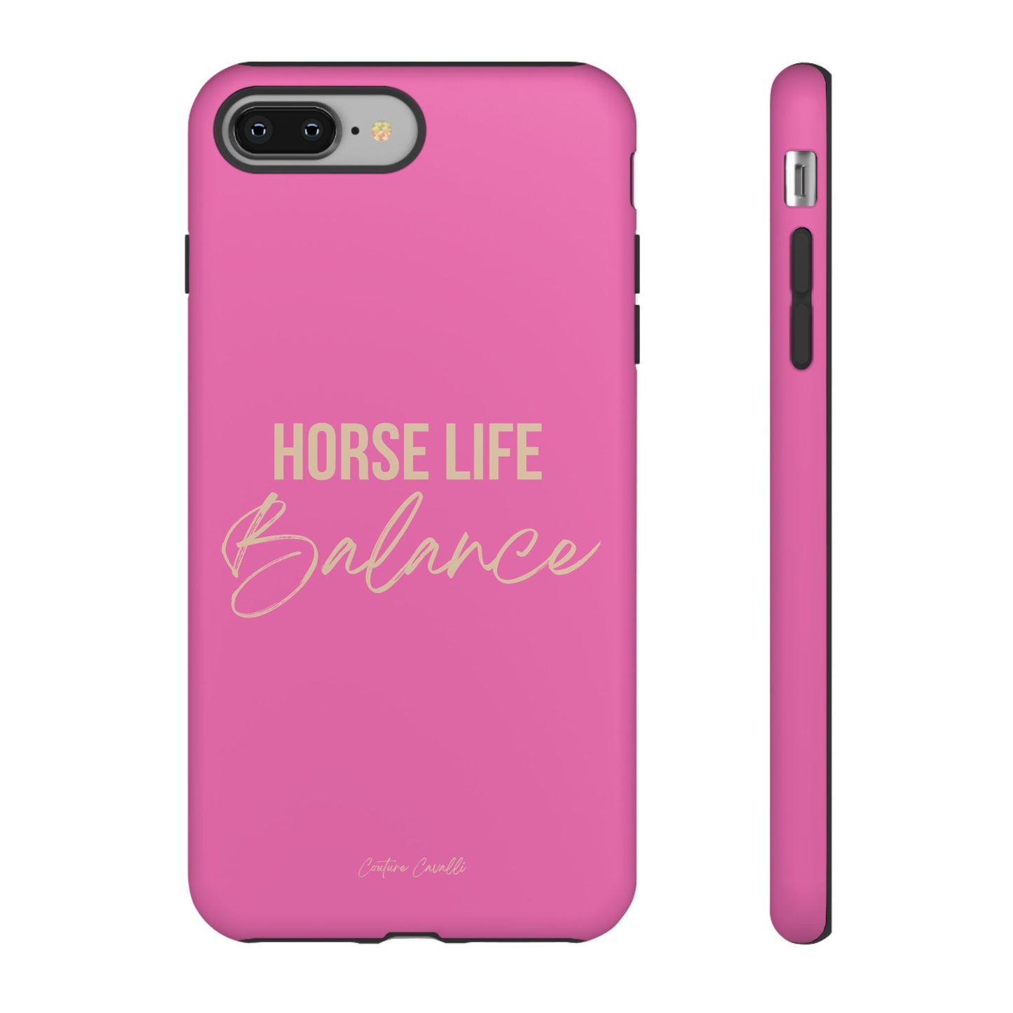Horse Life Balance Phone Case - Pink Tough Protective Cover