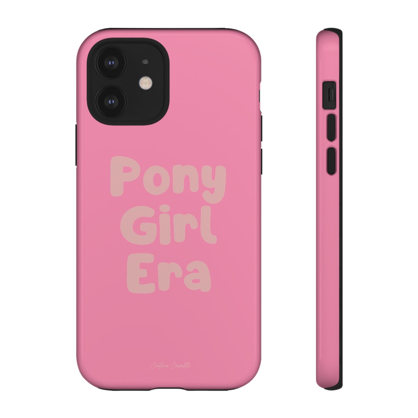Pony Girl Era Phone Case — Pink Retro Text Protective Tough Case