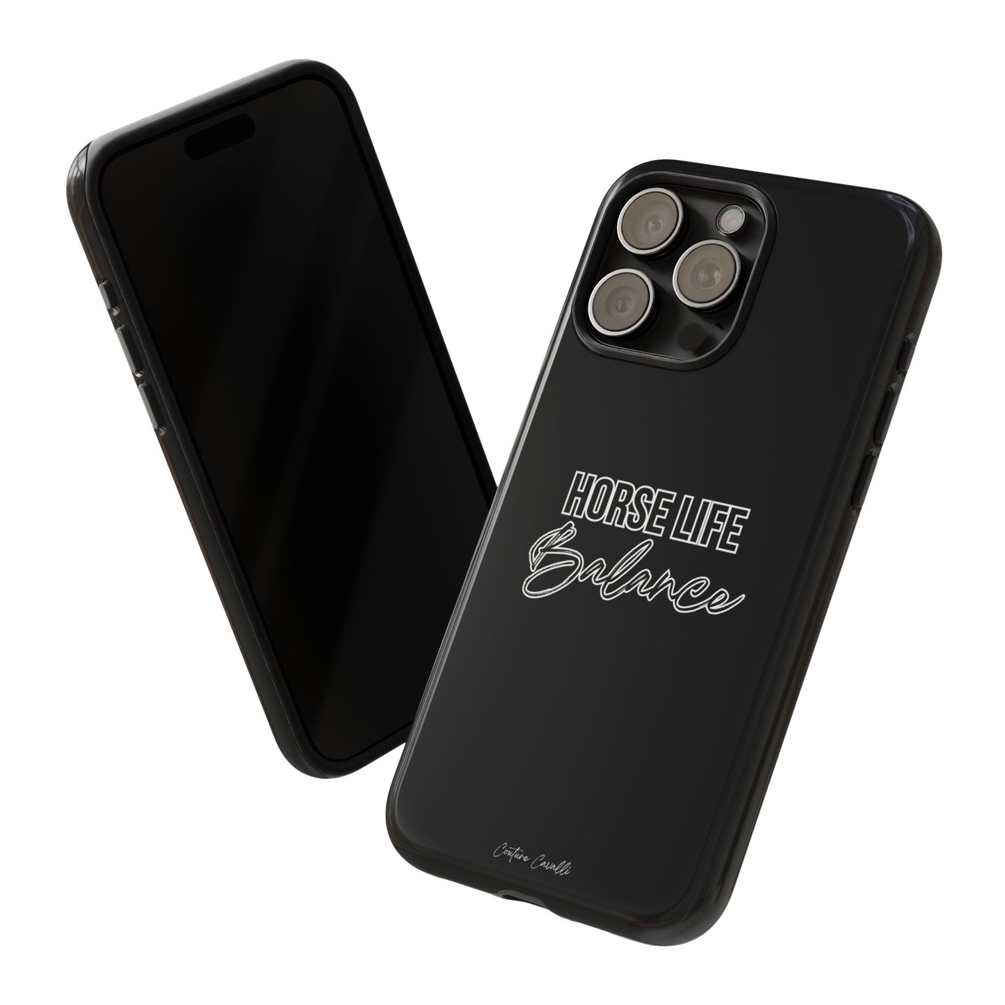 Phone Case - "Horse Life Balance" Glossy Tough Protective Case for Equestrians