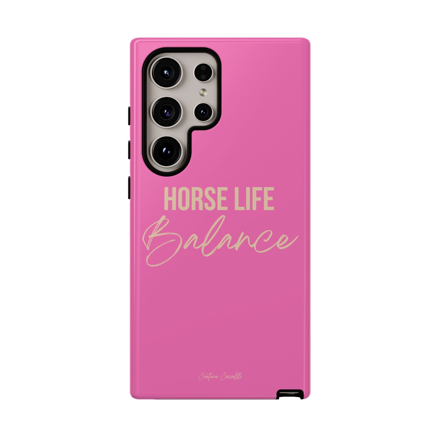 Horse Life Balance Phone Case - Pink Tough Protective Cover