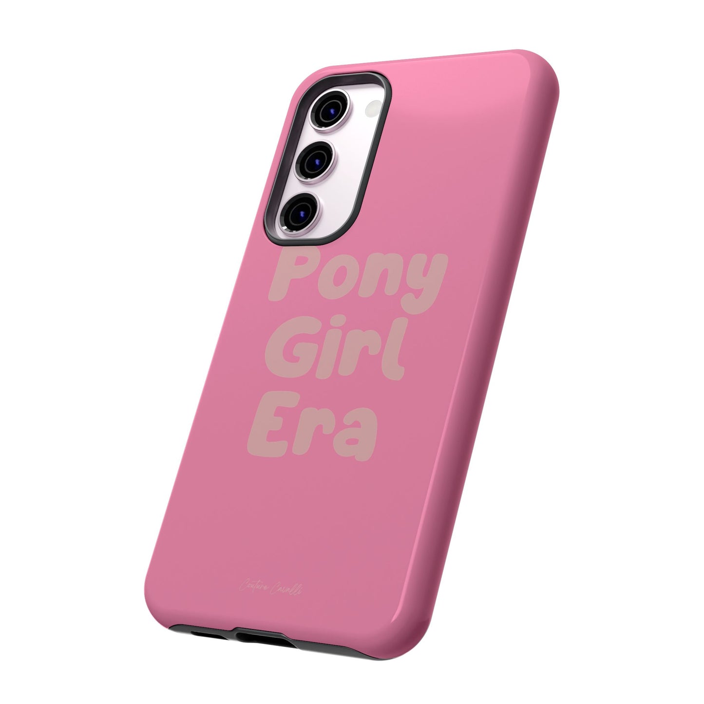 Pony Girl Era Phone Case — Pink Retro Text Protective Tough Case