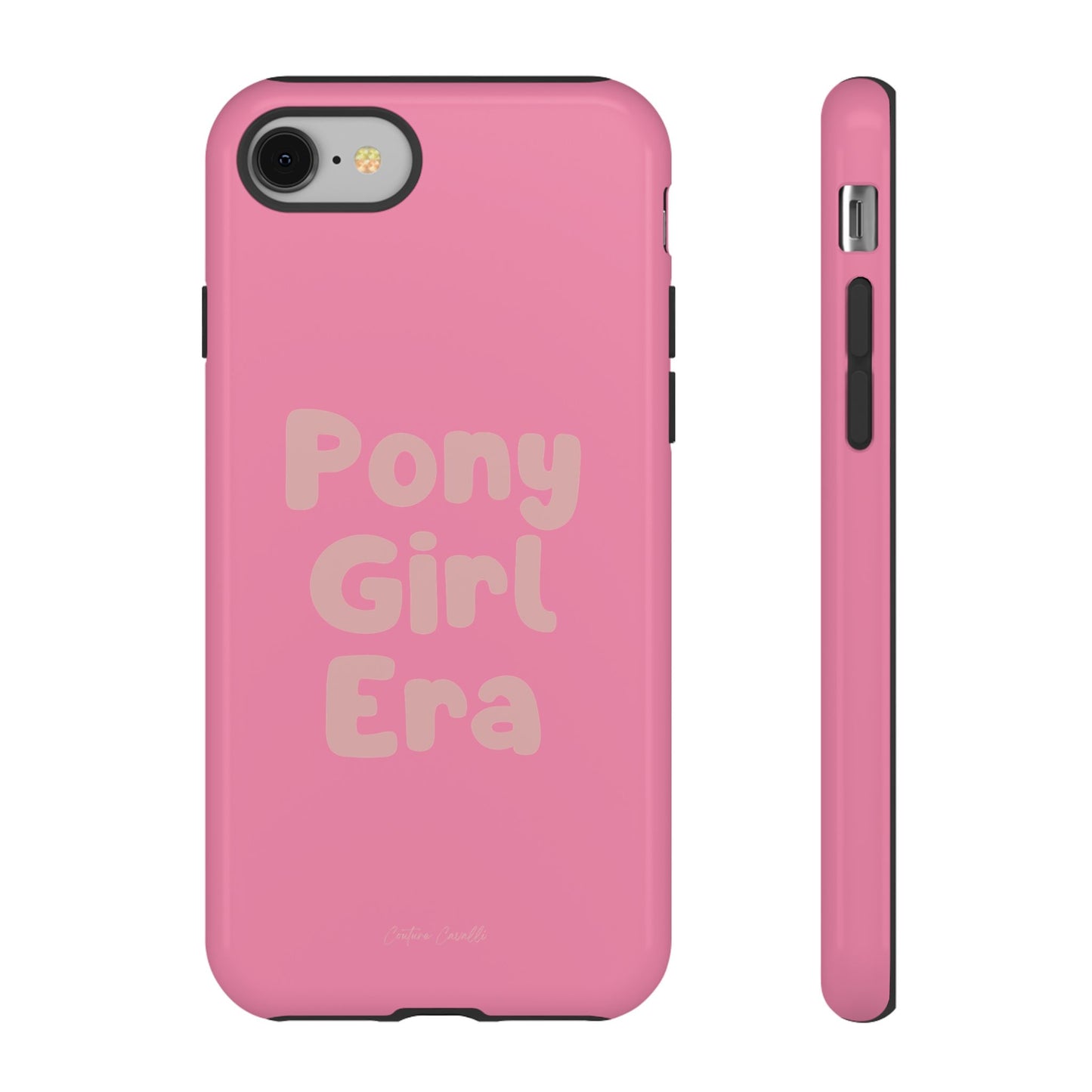 Pony Girl Era Phone Case — Pink Retro Text Protective Tough Case