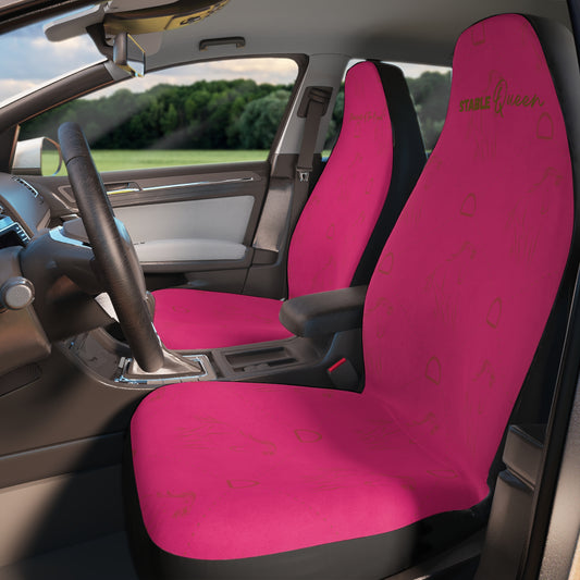 Pink Horse Stable Queen Car Sitzbezüge - Auto Reiter Lifestyle - Pink Pferdeliebe I Couture Cavalli