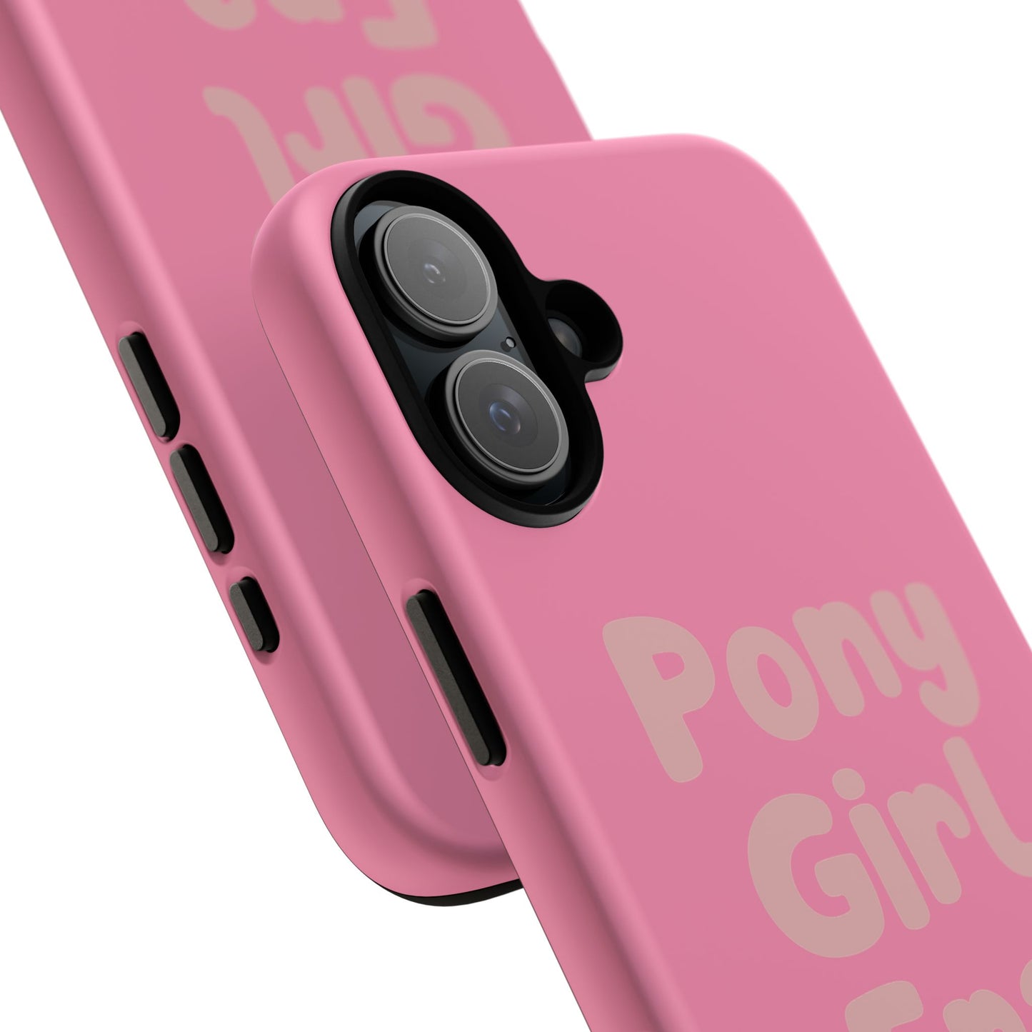 Pony Girl Era Phone Case — Pink Retro Text Protective Tough Case