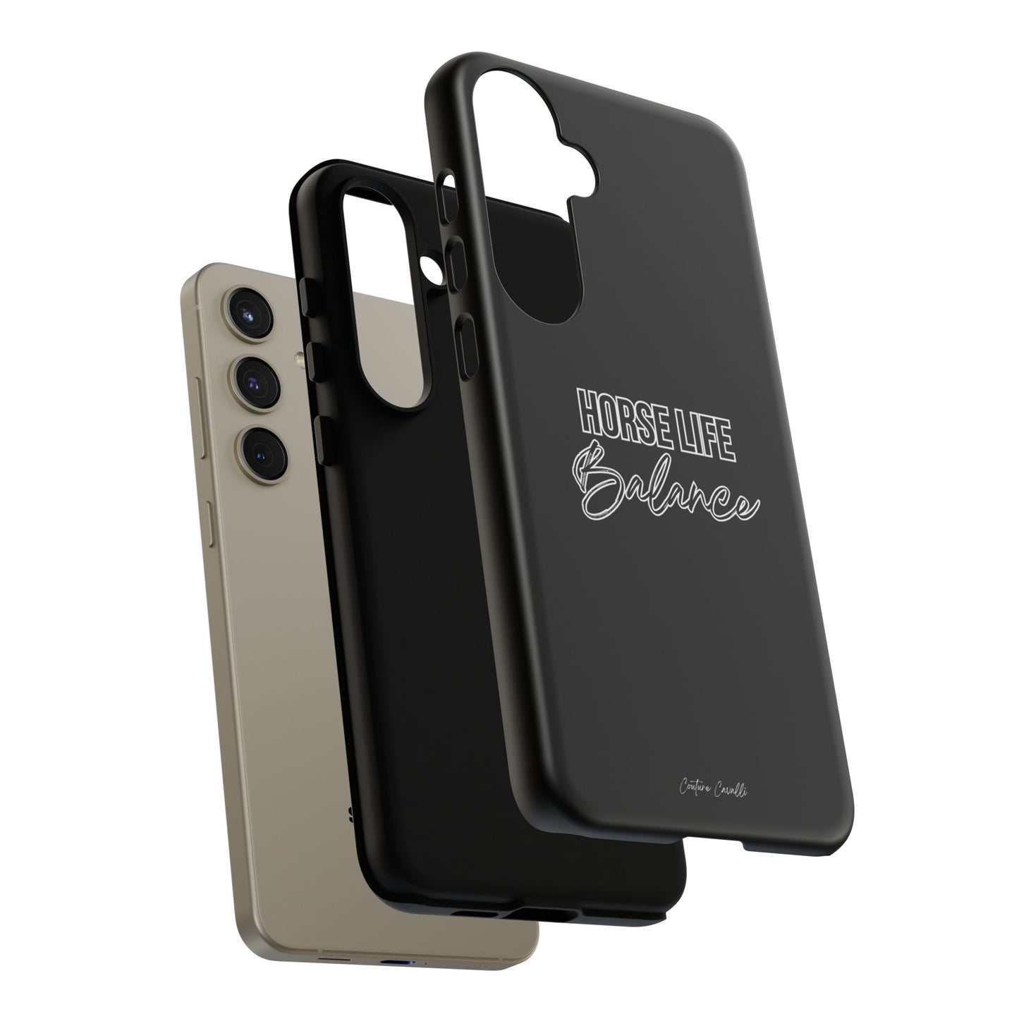 Phone Case - "Horse Life Balance" Glossy Tough Protective Case for Equestrians