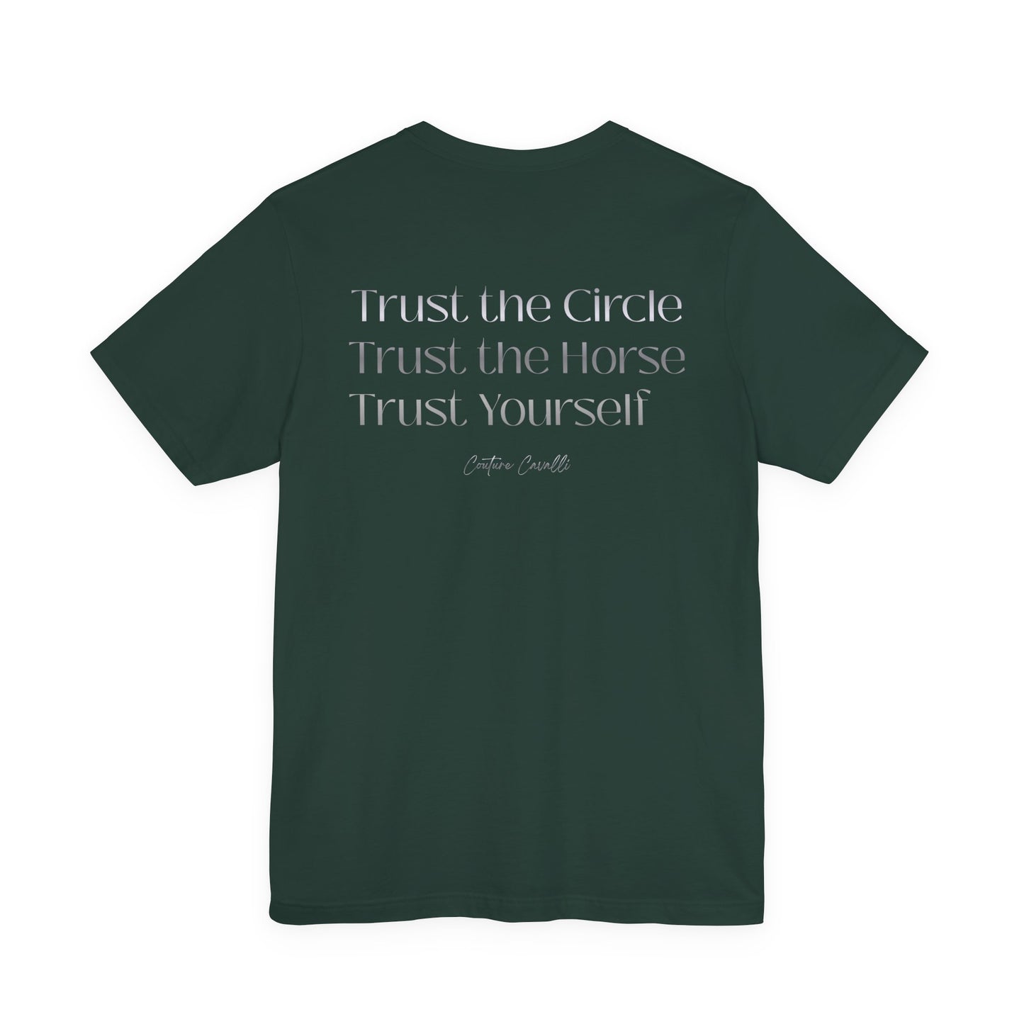 Trust the Circle Voltigieren T-Shirt – Minimalistischer Statement Print