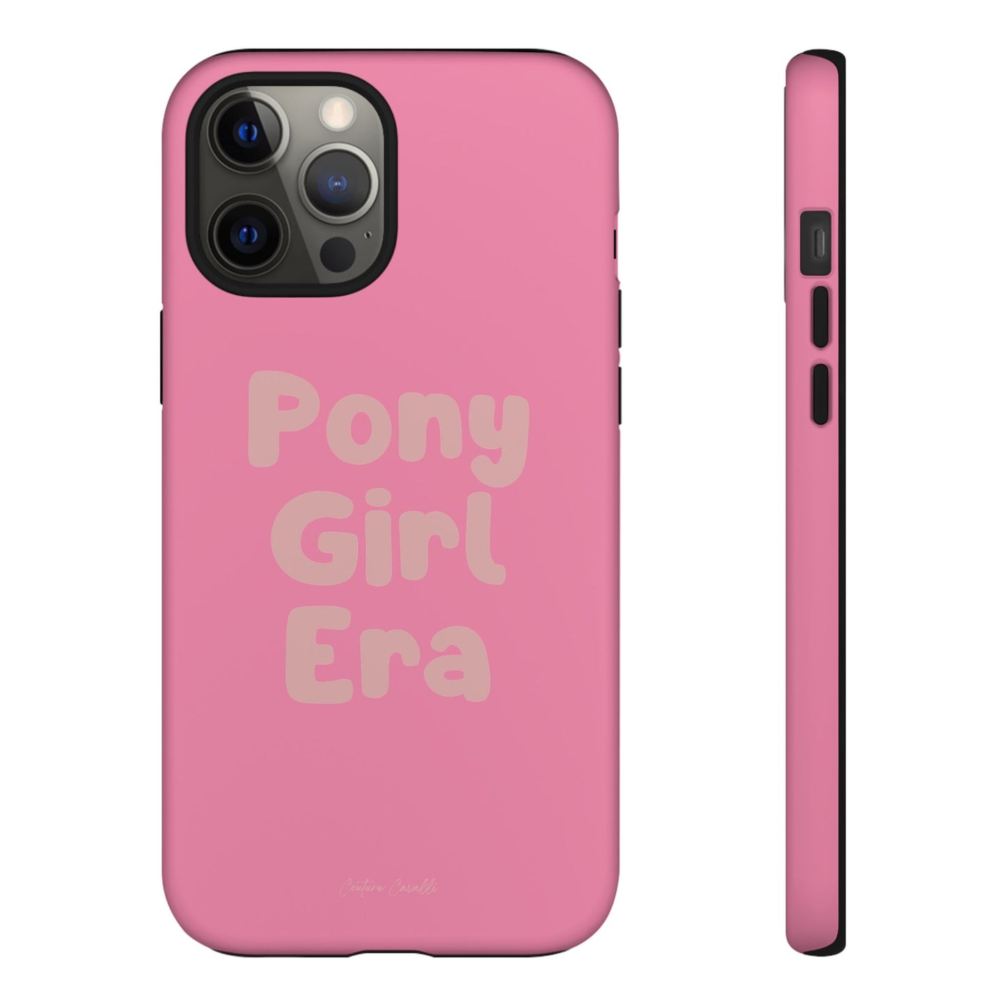 Pony Girl Era Phone Case — Pink Retro Text Protective Tough Case