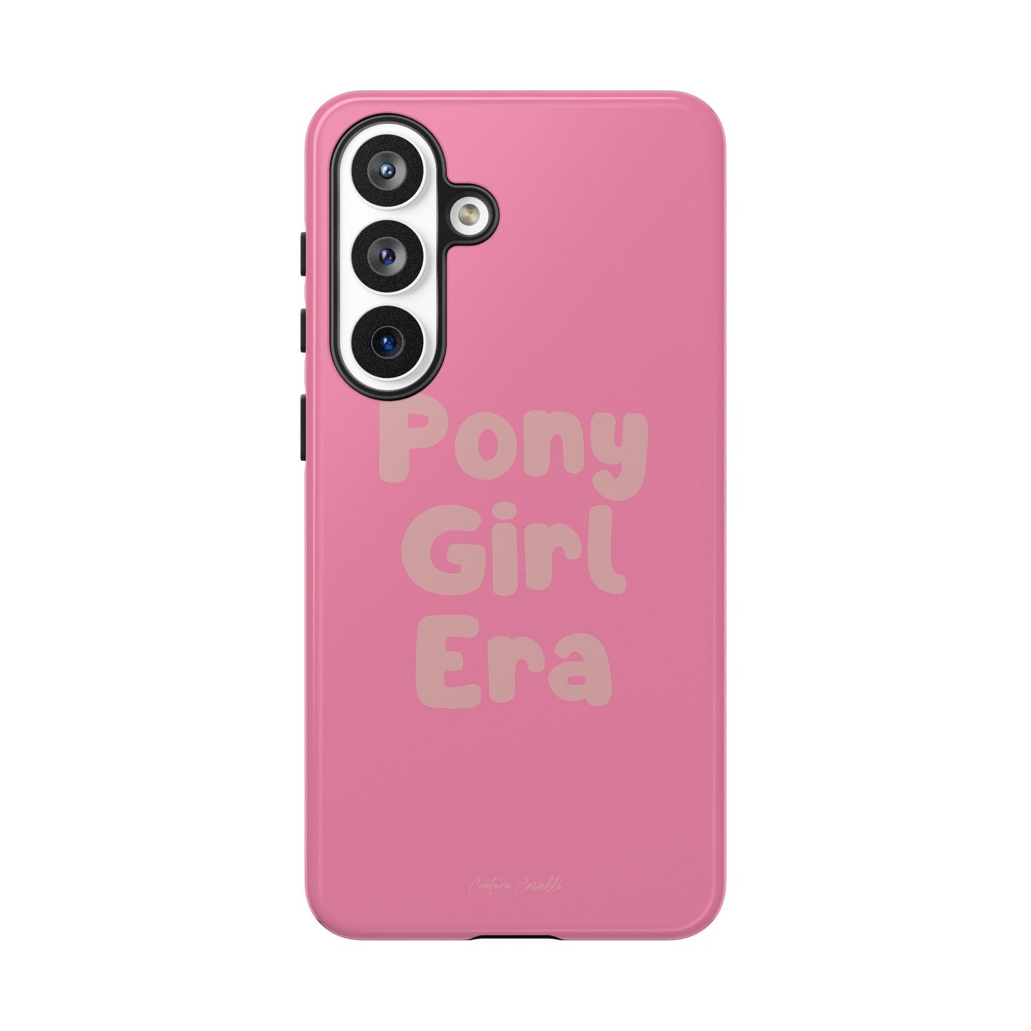 Pony Girl Era Phone Case — Pink Retro Text Protective Tough Case