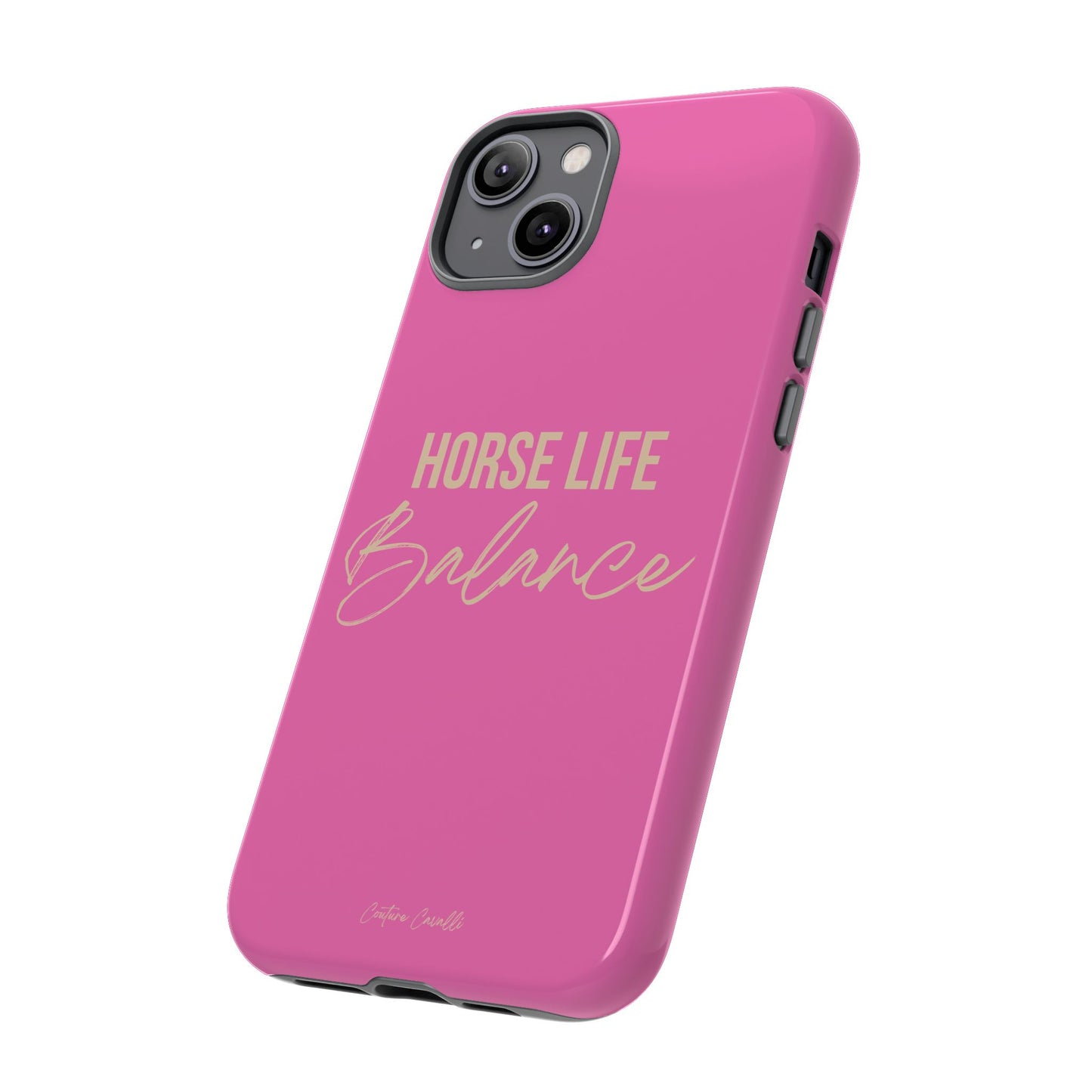 Horse Life Balance Phone Case - Pink Tough Protective Cover