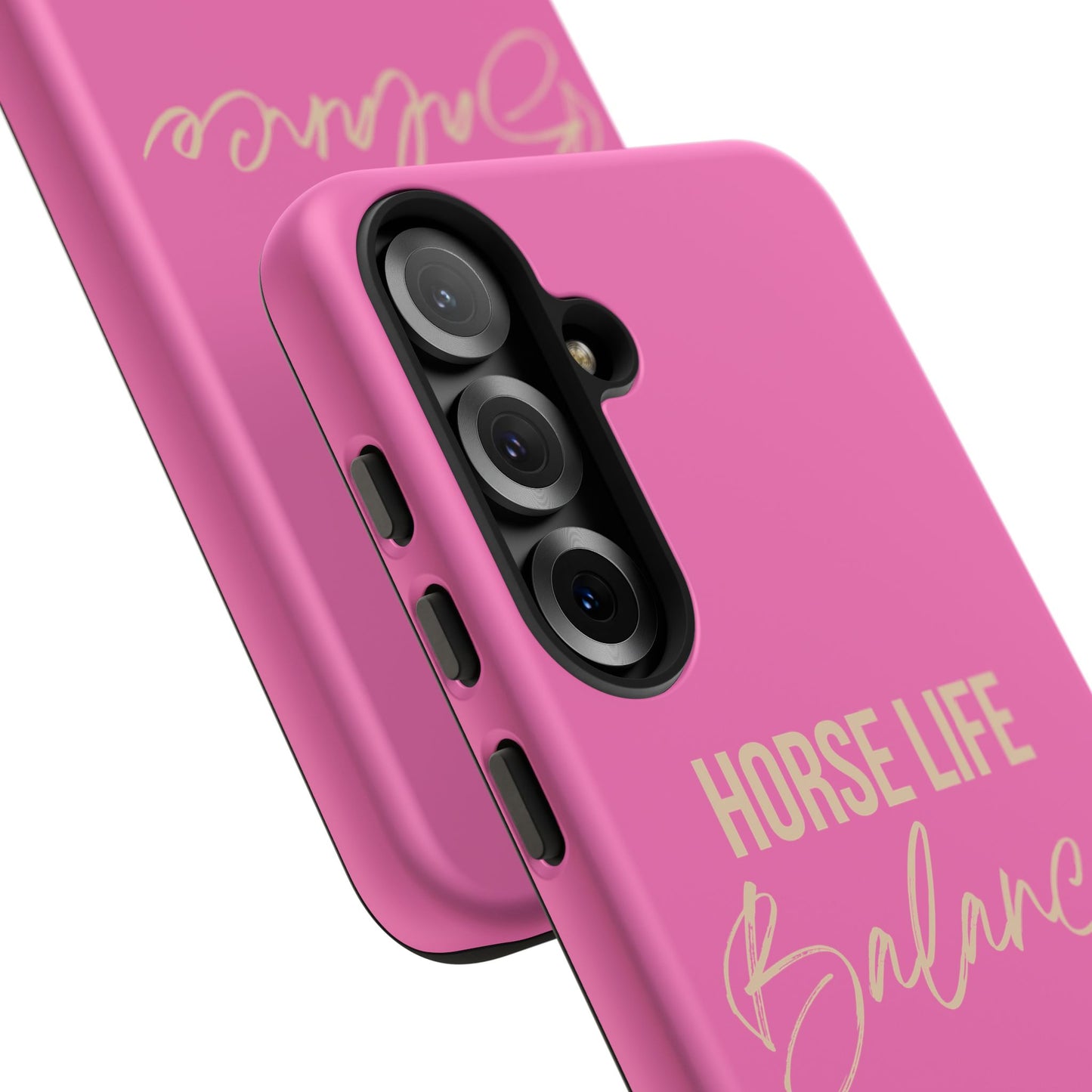 Horse Life Balance Phone Case - Pink Tough Protective Cover