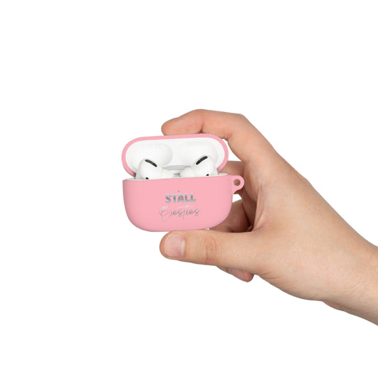Minimal Personalized AirPods Case Cover — Custom Name Script with Carabiner