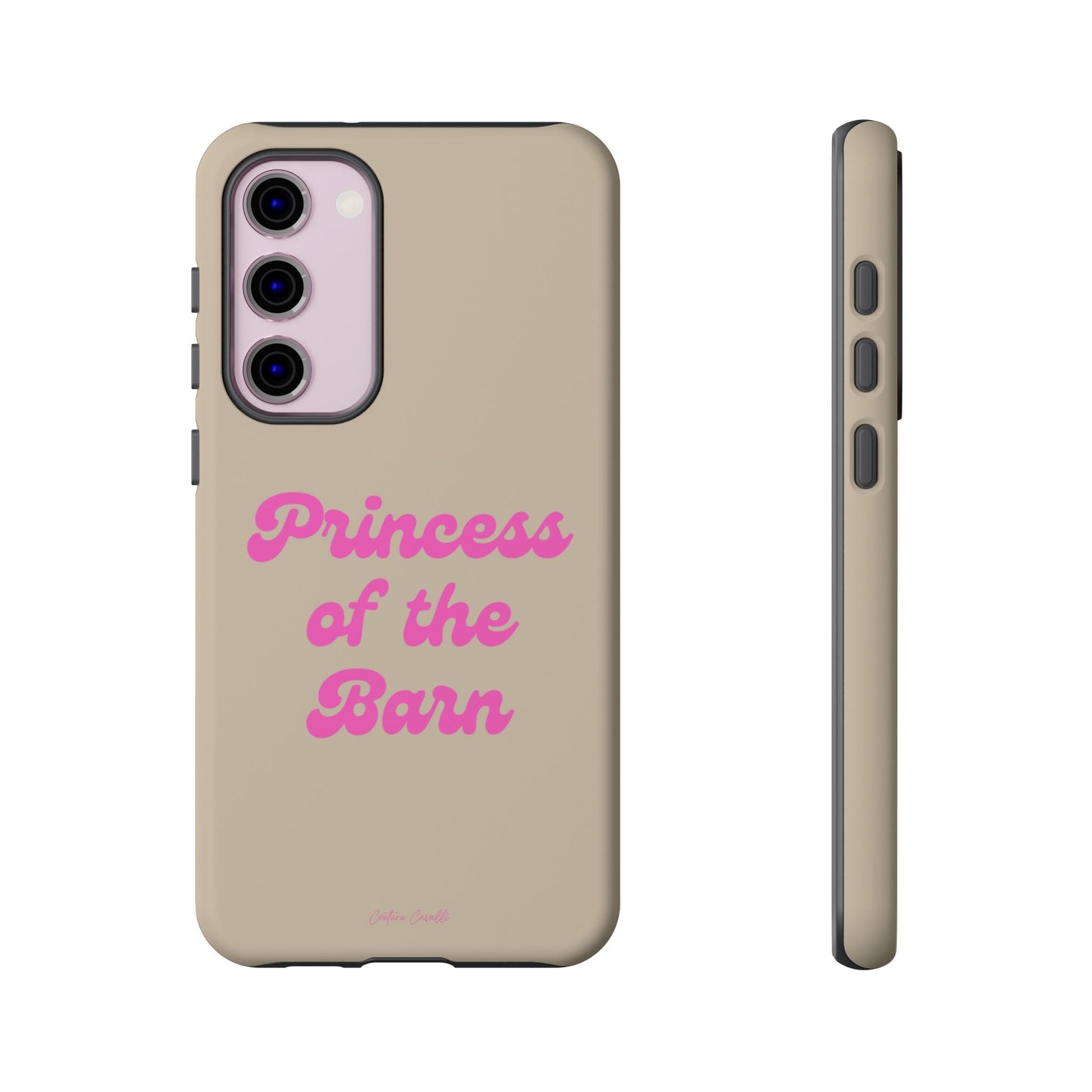 Phone Case — "Princess of the Barn" Pink Script Protective Tough Case