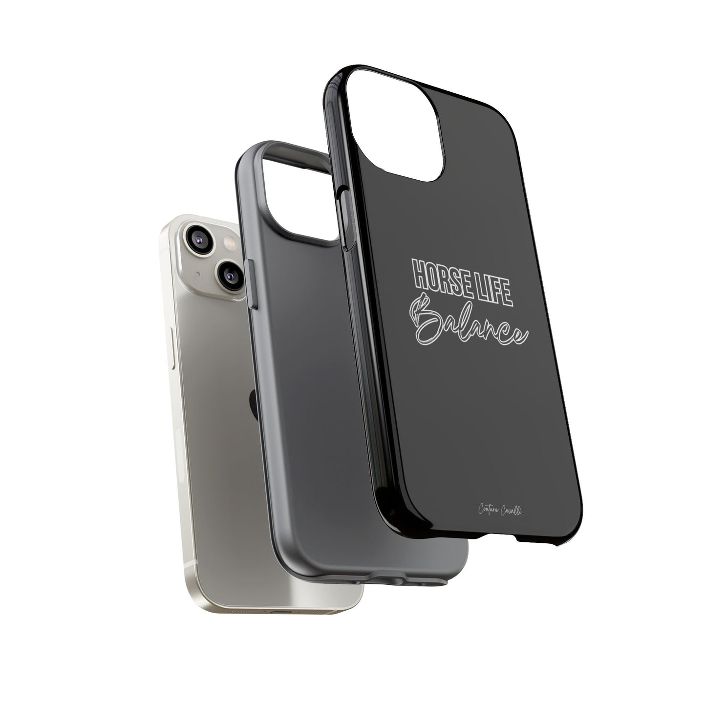 Phone Case - "Horse Life Balance" Glossy Tough Protective Case for Equestrians