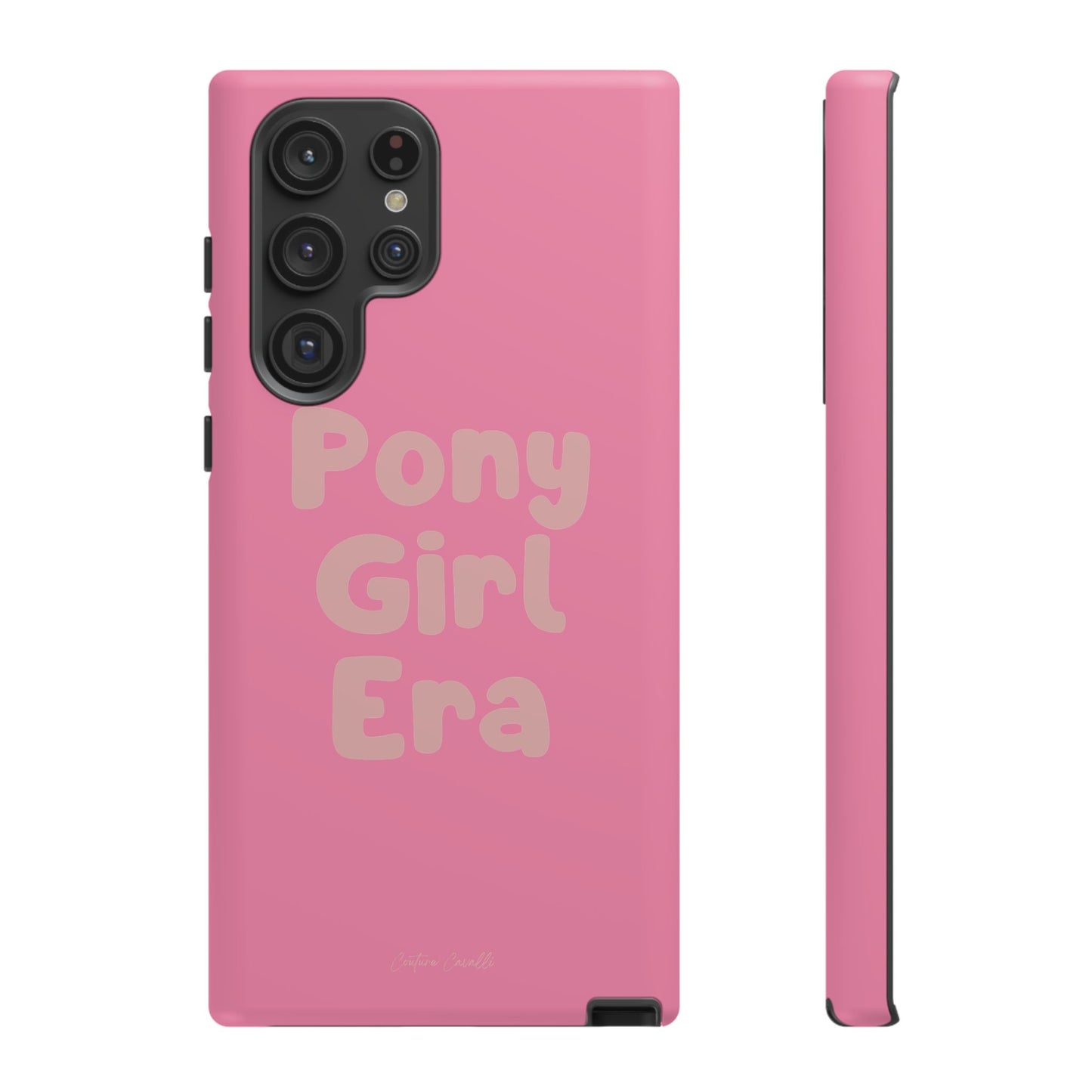 Pony Girl Era Phone Case — Pink Retro Text Protective Tough Case
