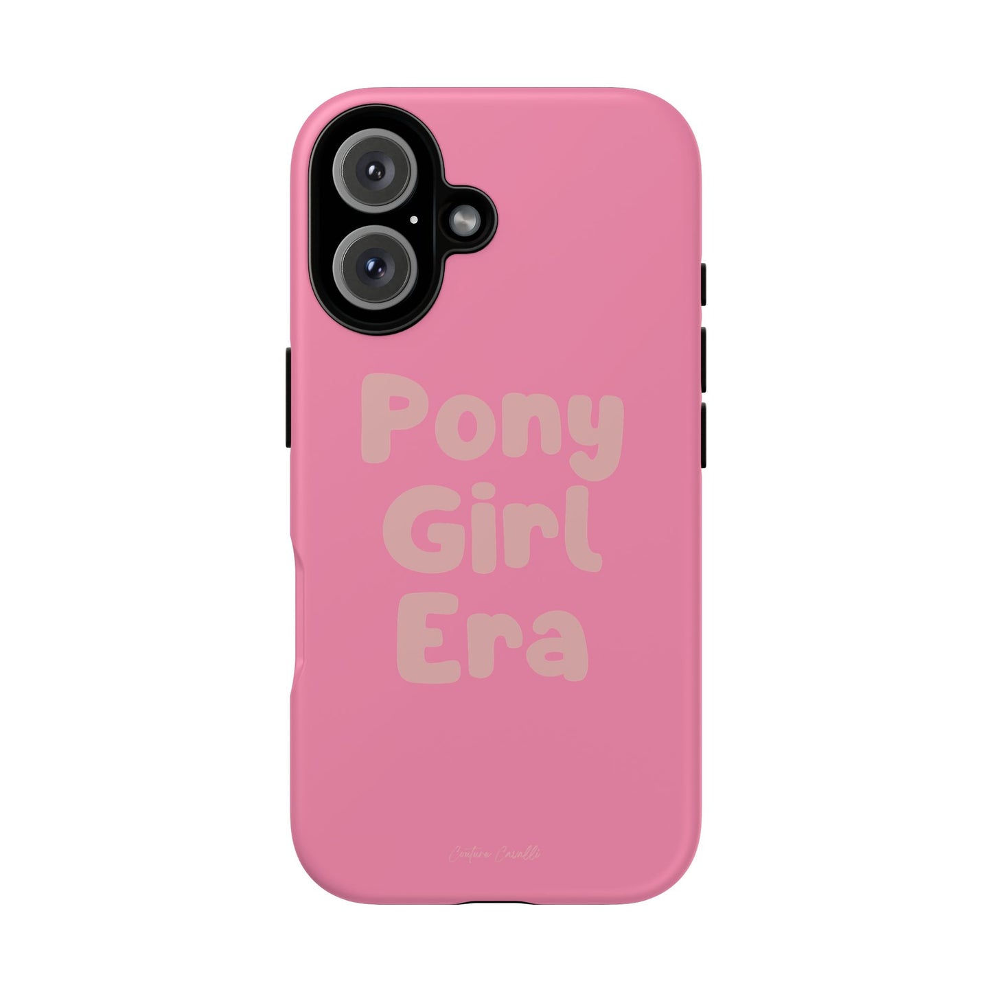 Pony Girl Era Phone Case — Pink Retro Text Protective Tough Case