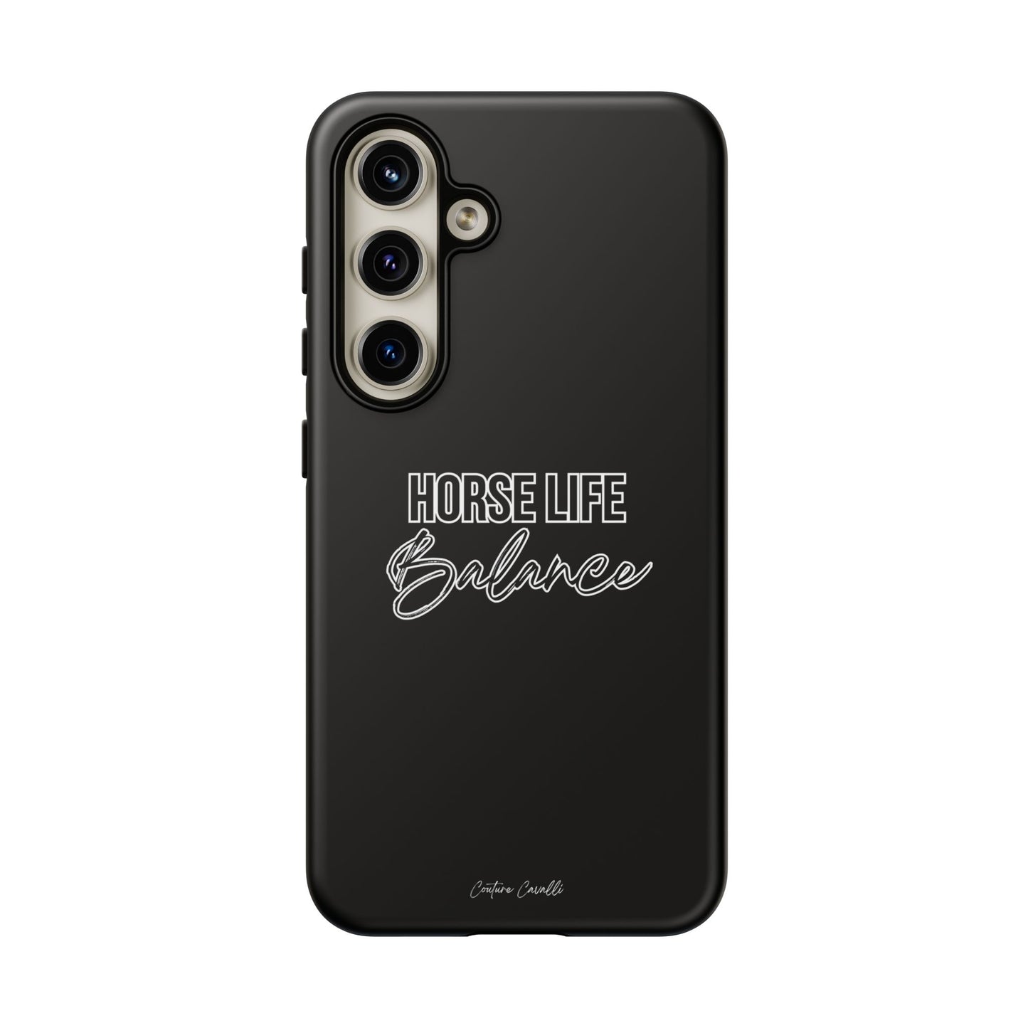Phone Case - "Horse Life Balance" Glossy Tough Protective Case for Equestrians