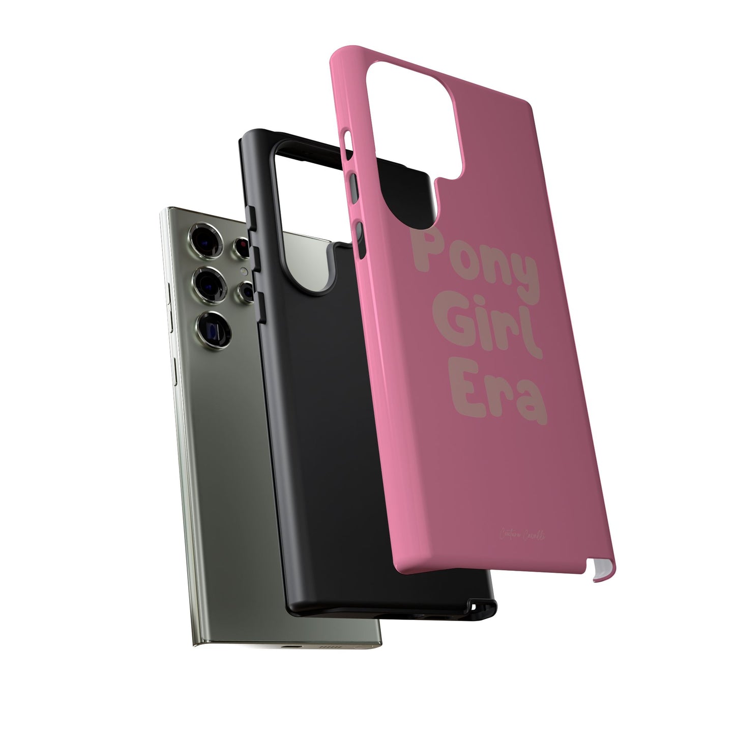 Pony Girl Era Phone Case — Pink Retro Text Protective Tough Case