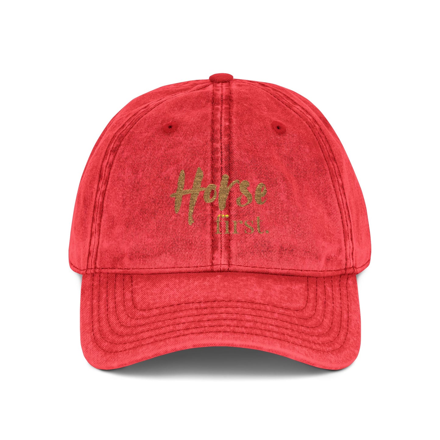 Horse first.Cap - Embroidered Vintage Cap