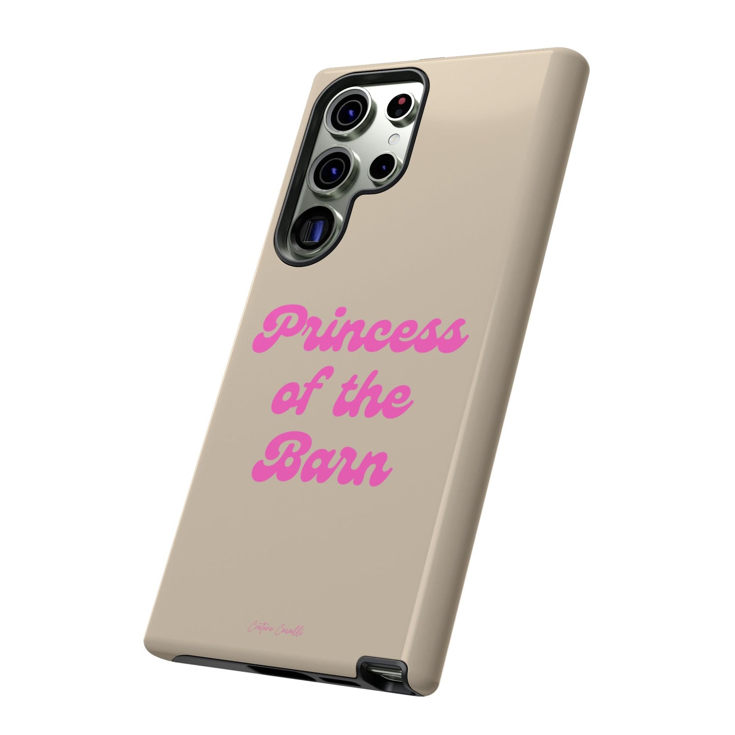 Phone Case — "Princess of the Barn" Pink Script Protective Tough Case