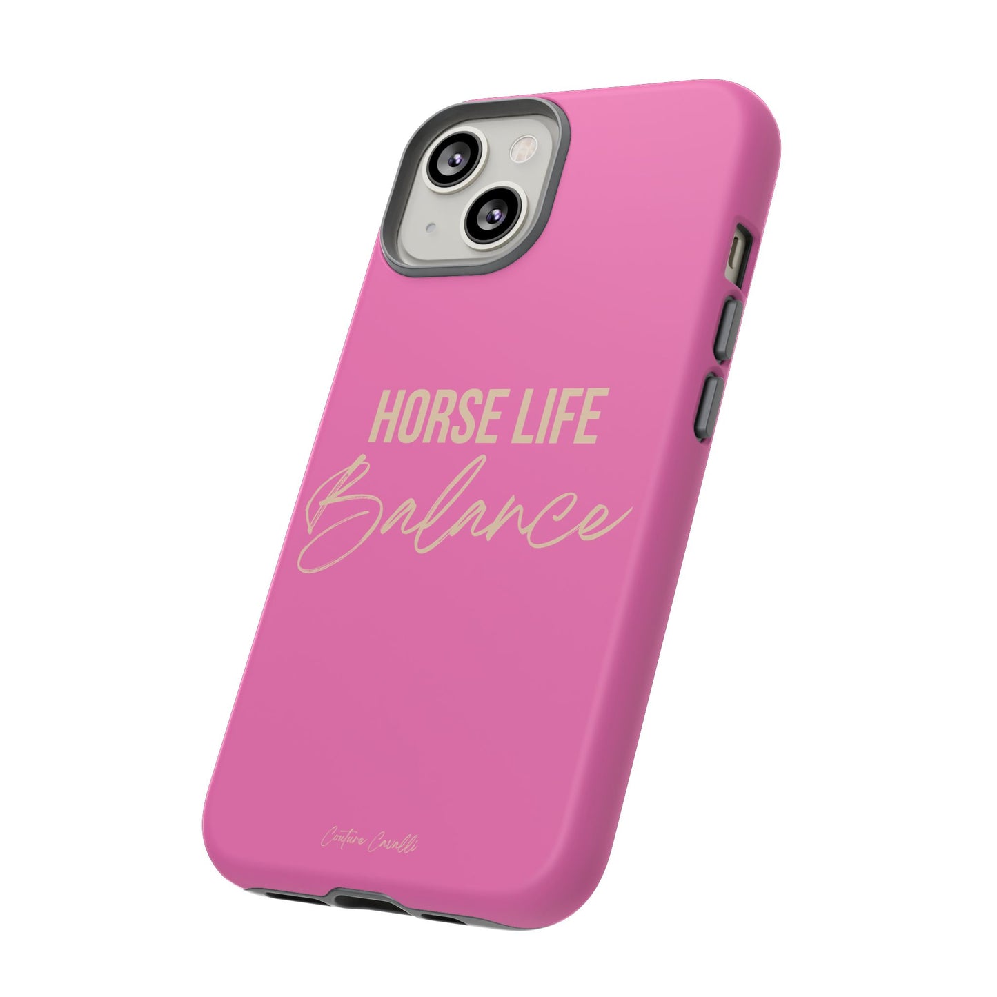 Horse Life Balance Phone Case - Pink Tough Protective Cover