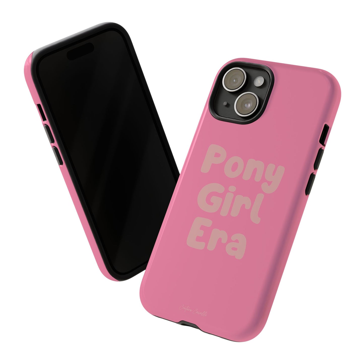 Pony Girl Era Phone Case — Pink Retro Text Protective Tough Case