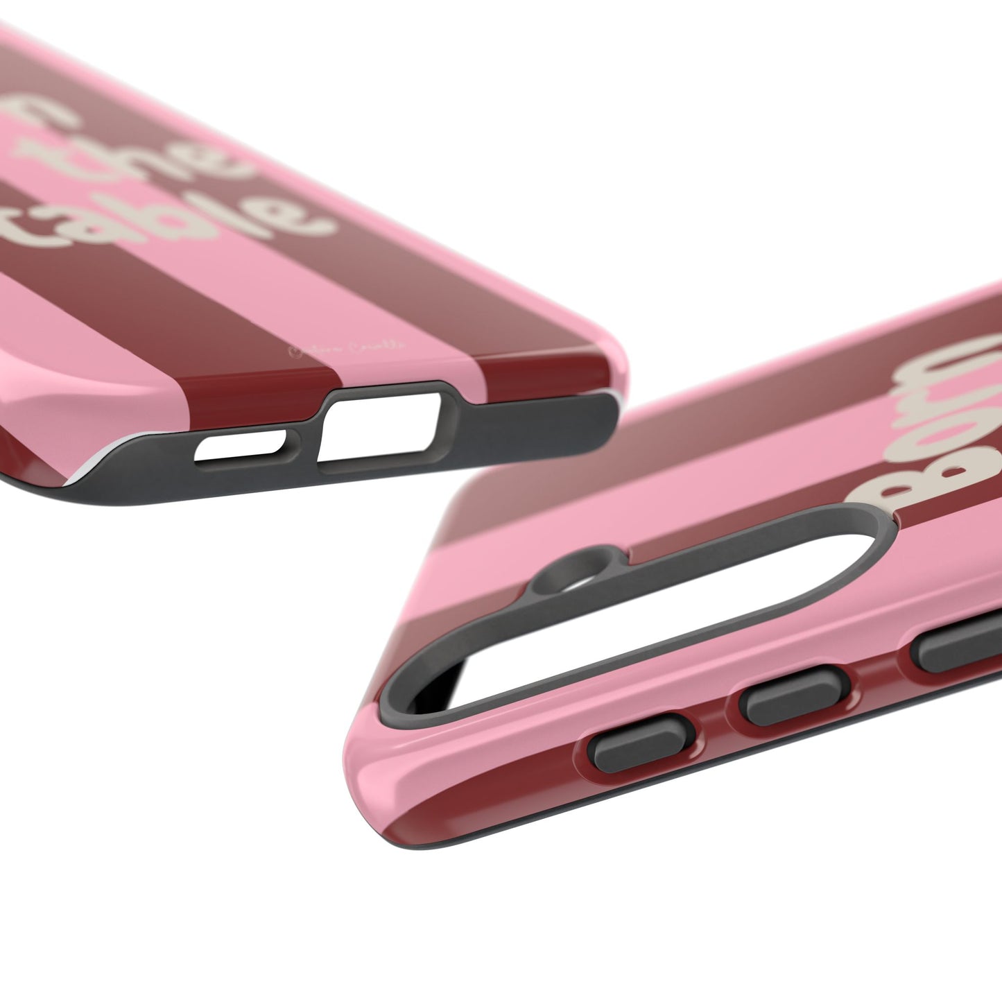 Phone Case — "Born for the Stable" Pink Striped Protective Tough Case