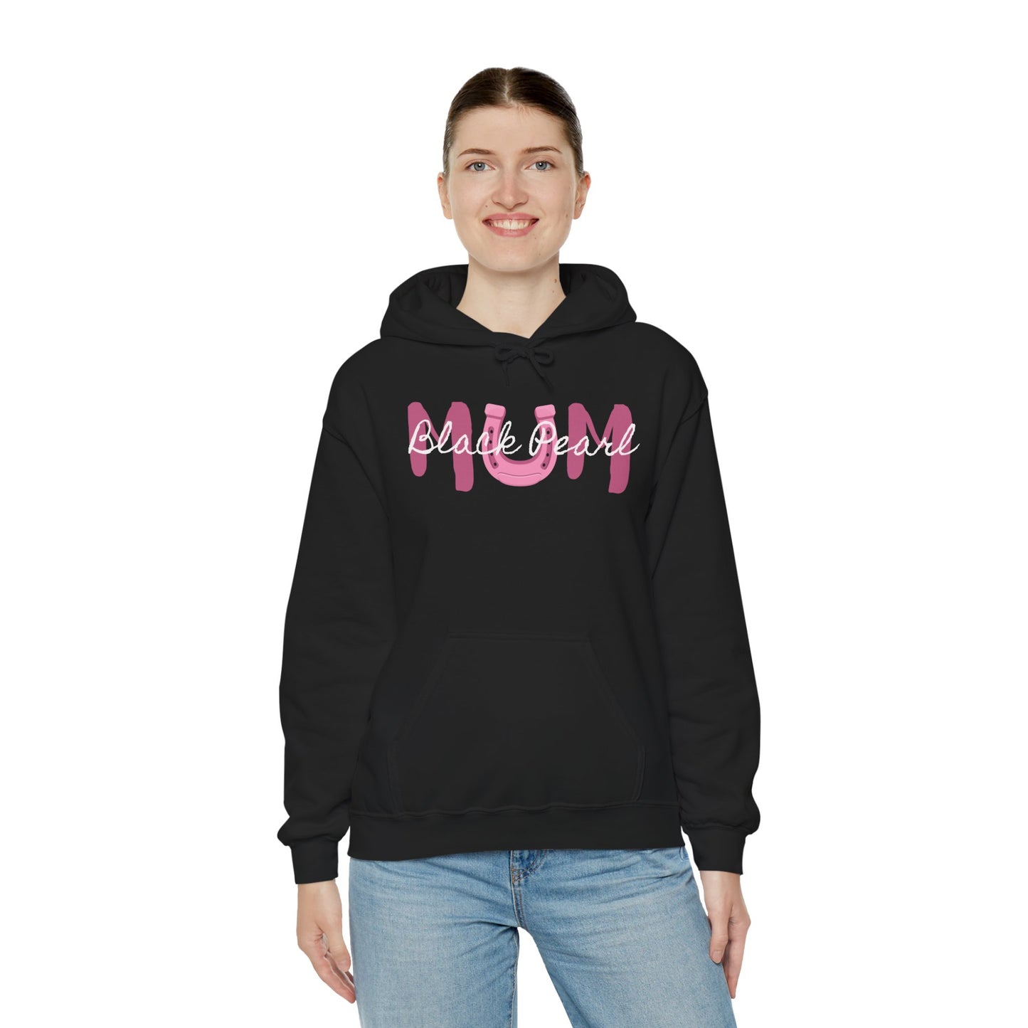 MUM Reitsport Hoodie personalisiert mit Pferdename – Pink Horse Mum Hoodie – Geschenk für stolze Pferde-Mama