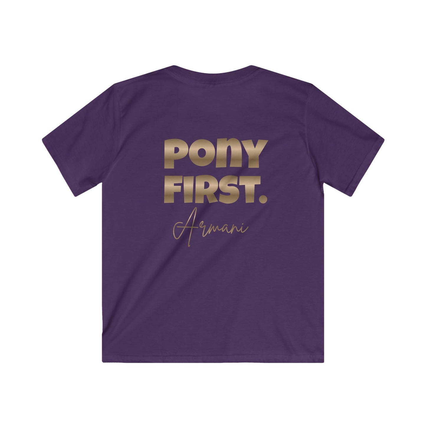 Personalisiertes Pony First Kinder-T-Shirt – Mit eigenem Namen oder dem Ponynamem