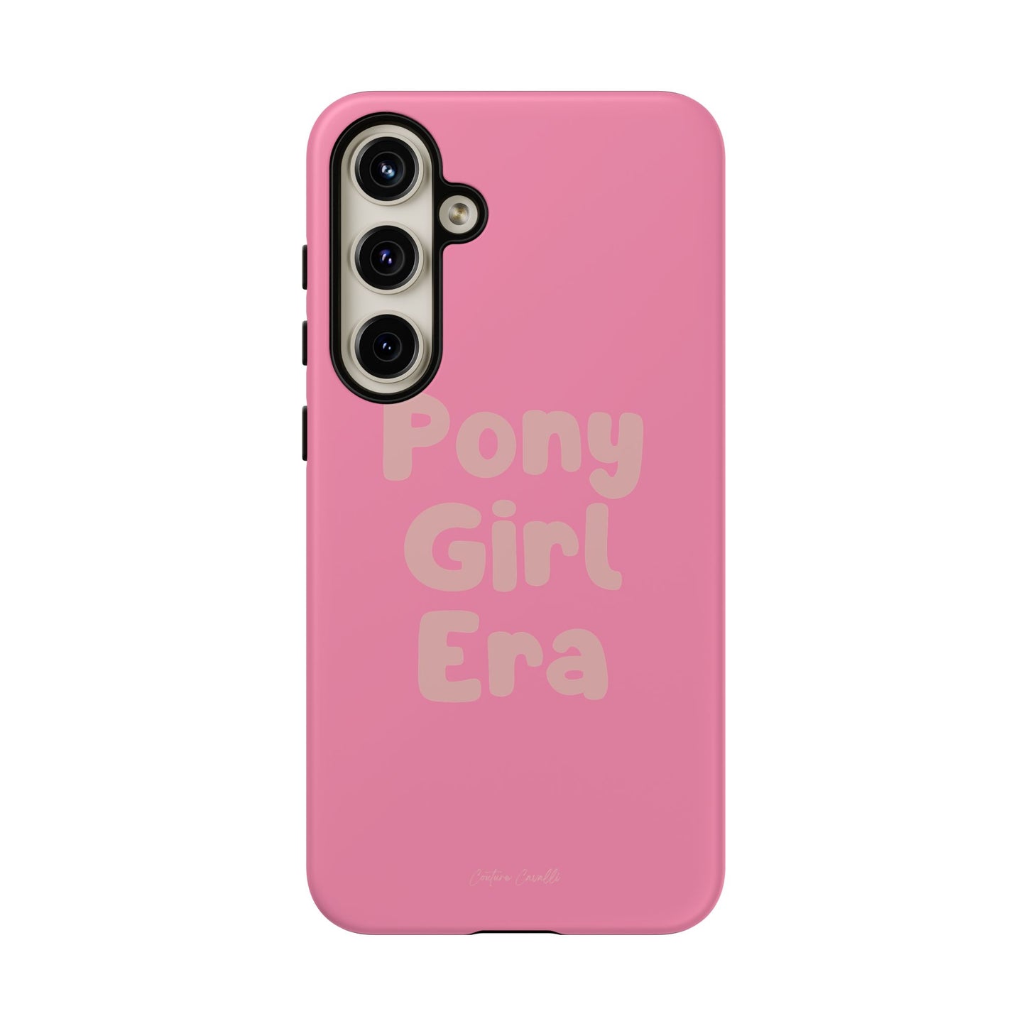 Pony Girl Era Phone Case — Pink Retro Text Protective Tough Case