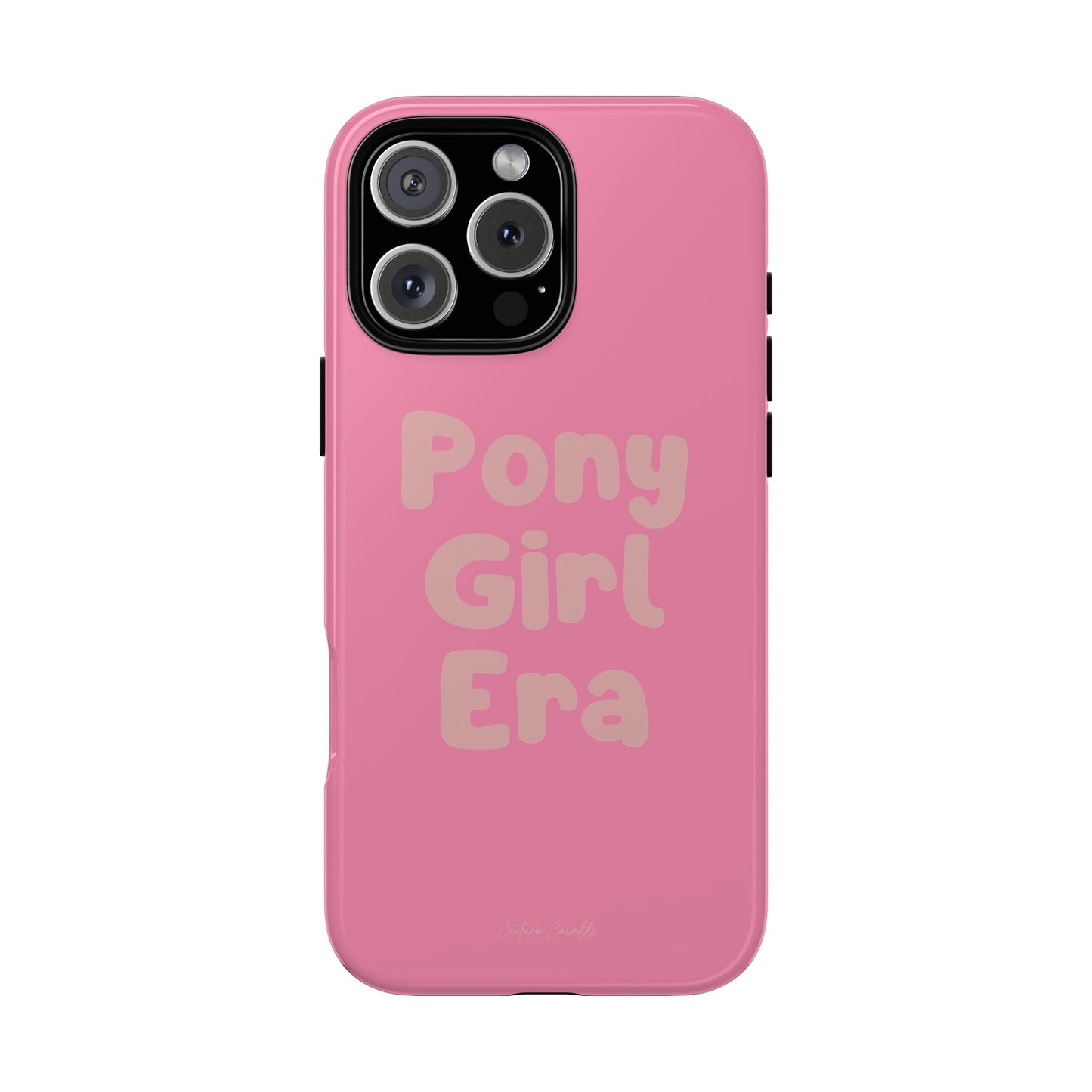 Pony Girl Era Phone Case — Pink Retro Text Protective Tough Case