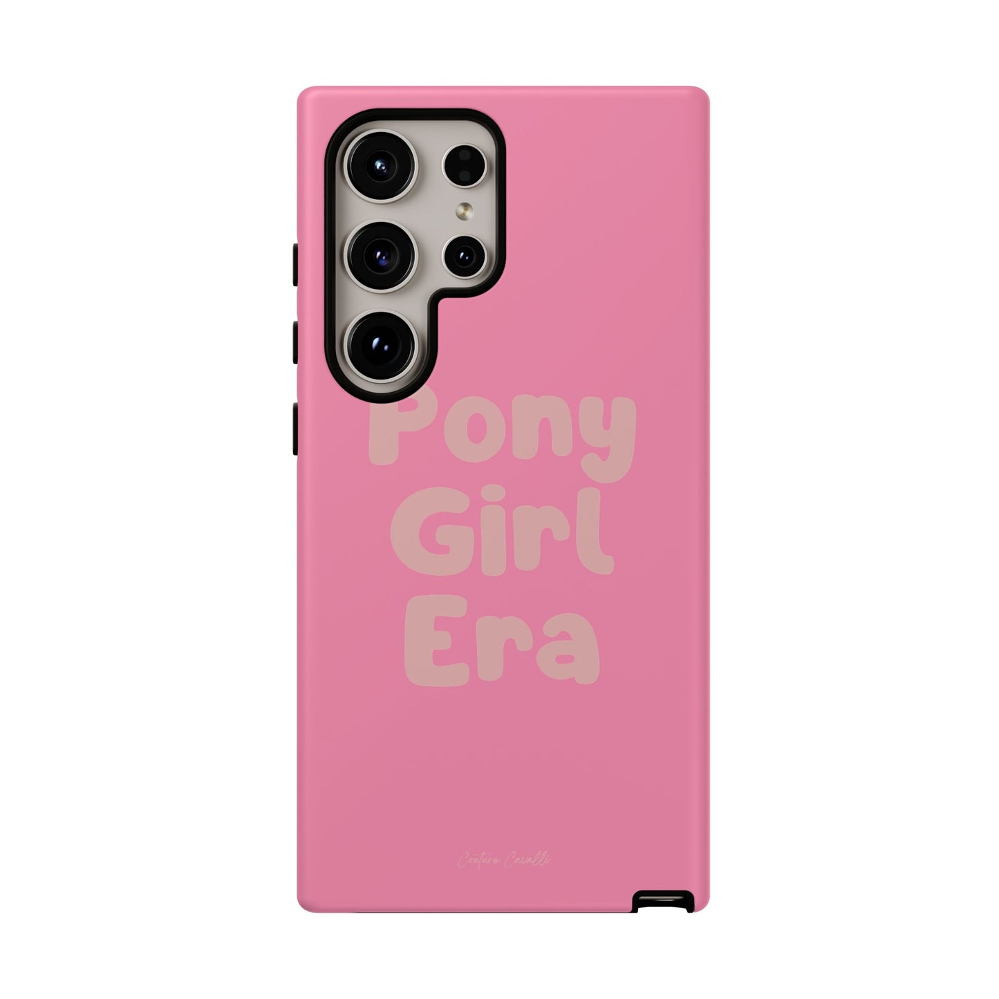 Pony Girl Era Phone Case — Pink Retro Text Protective Tough Case