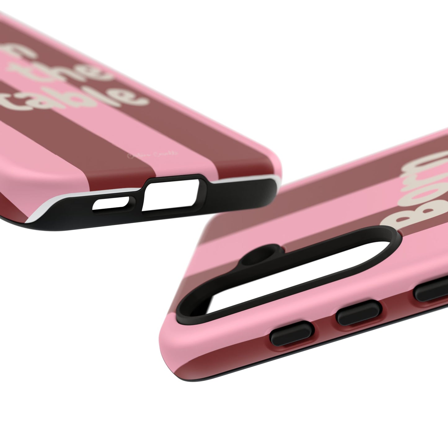 Phone Case — "Born for the Stable" Pink Striped Protective Tough Case
