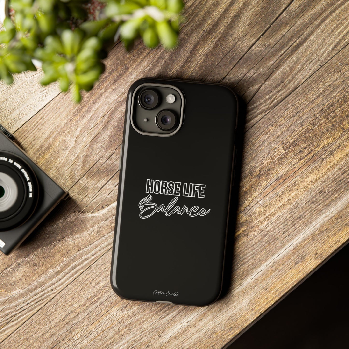 Phone Case - "Horse Life Balance" Glossy Tough Protective Case for Equestrians