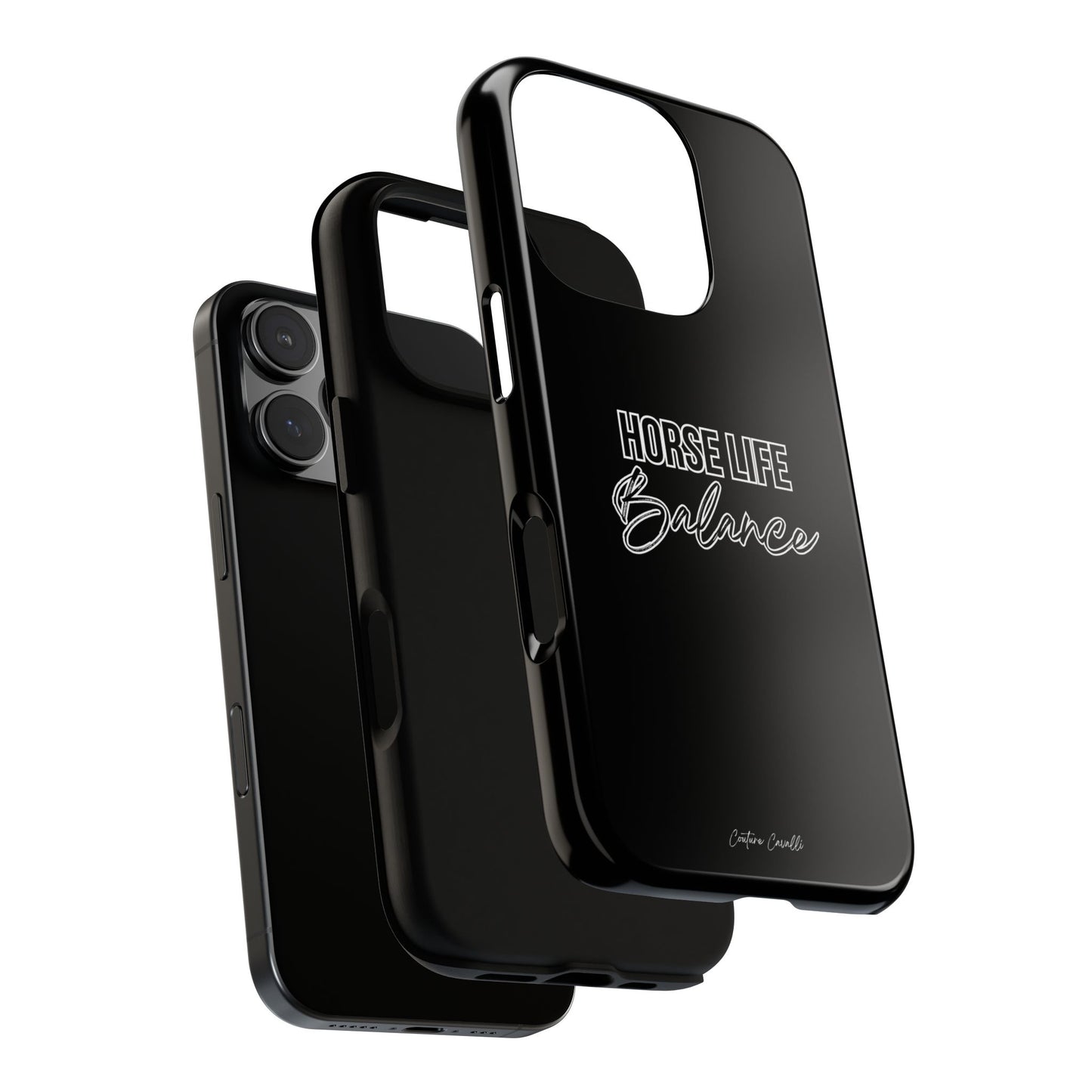 Phone Case - "Horse Life Balance" Glossy Tough Protective Case for Equestrians